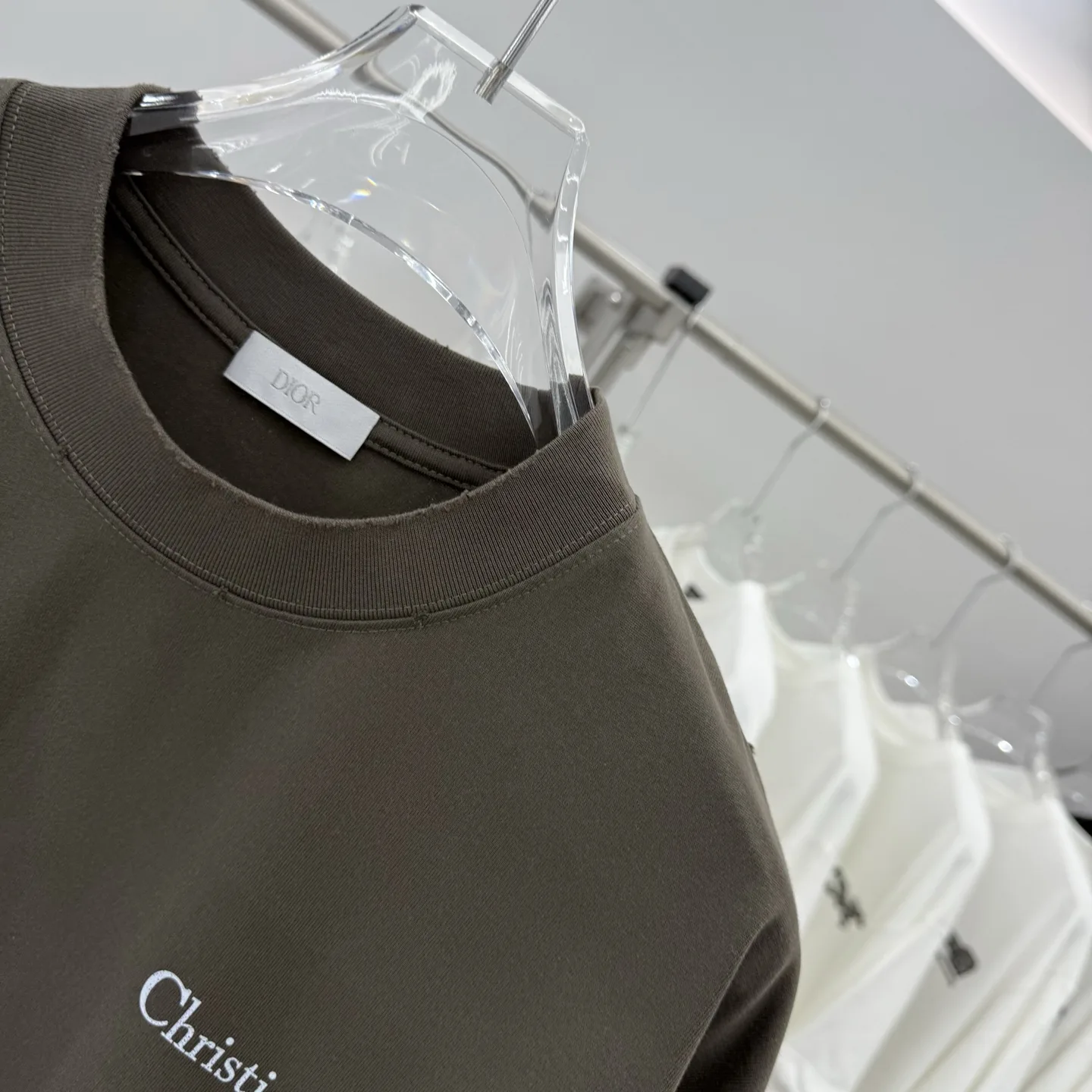 Couture Logo Embroidered Cotton T-Shirt D15513893 — view 4