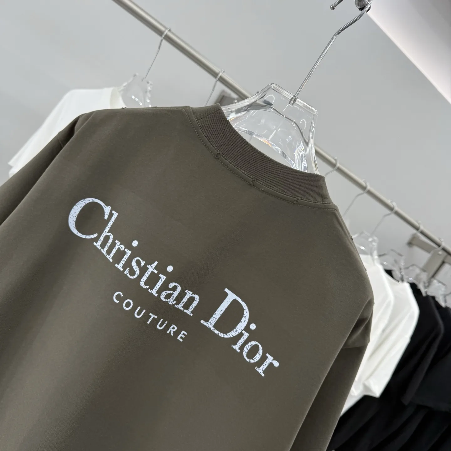 Couture Logo Embroidered Cotton T-Shirt D15513893 — view 8
