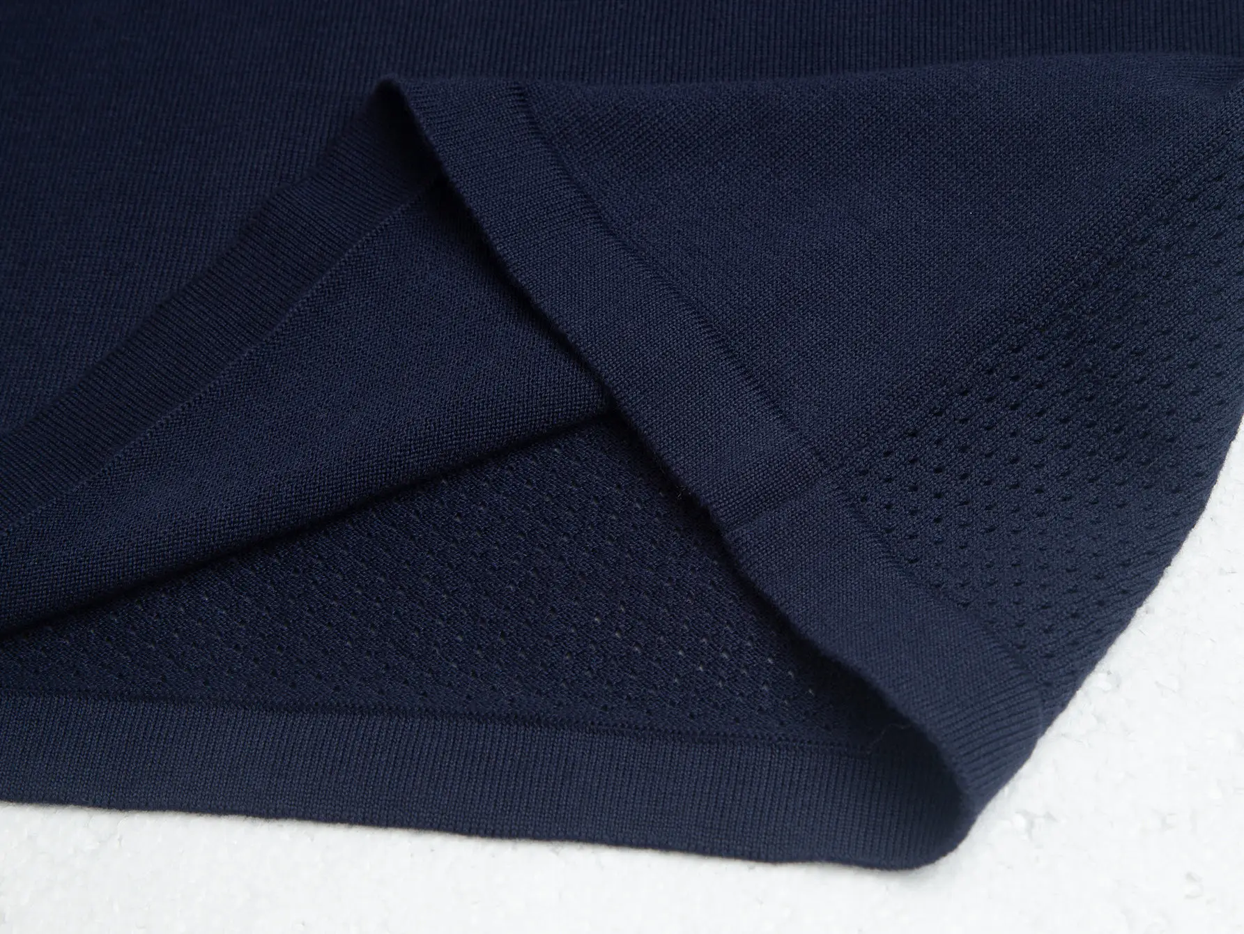 Logo-Embroidered Wool-Blend Knit T-Shirt D15515797 — view 8