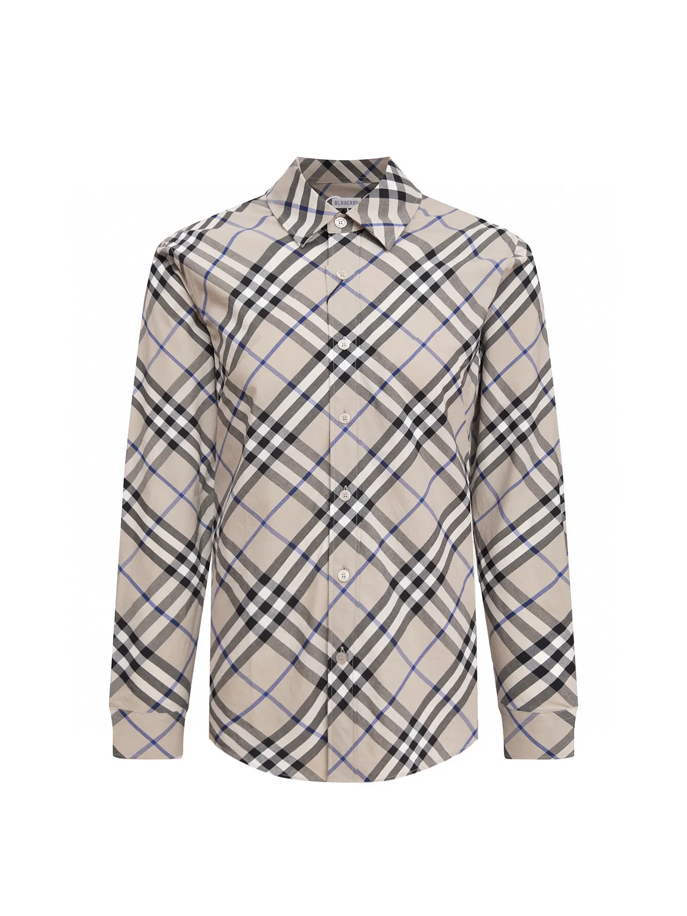 Check Print Cotton Long-Sleeve Shirt D15515950