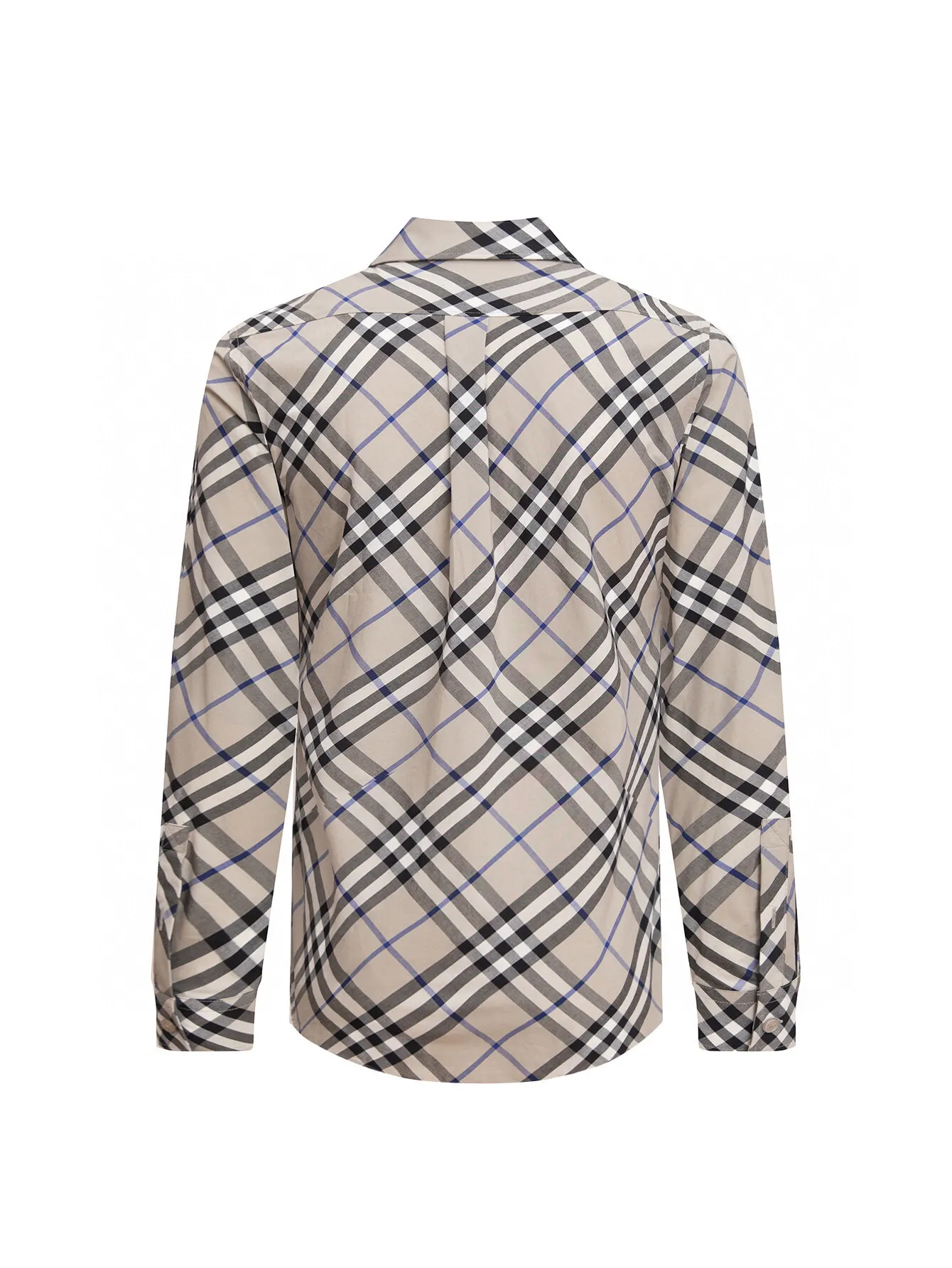 Check Print Cotton Long-Sleeve Shirt D15515950 — view 2
