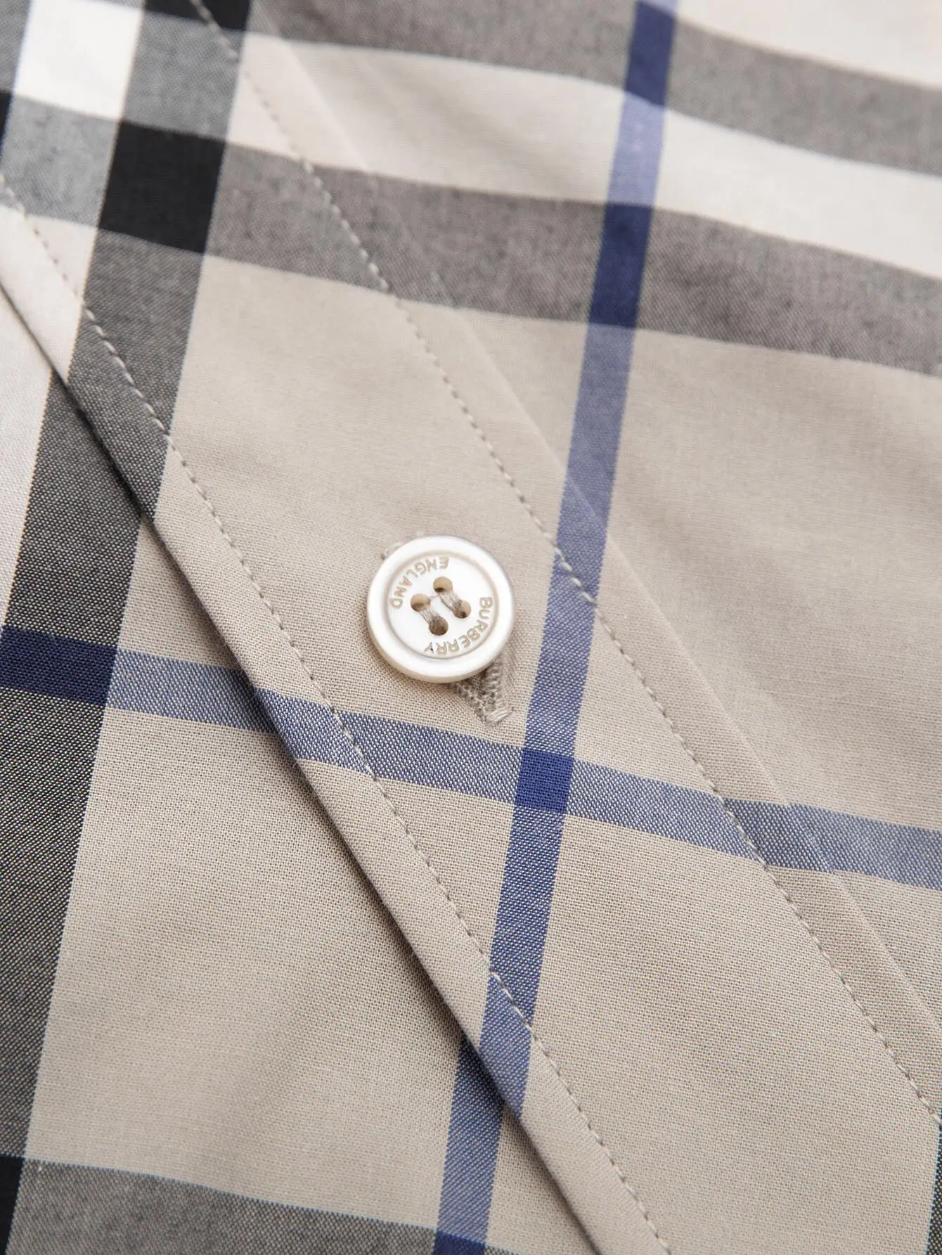 Check Print Cotton Long-Sleeve Shirt D15515950 — view 4
