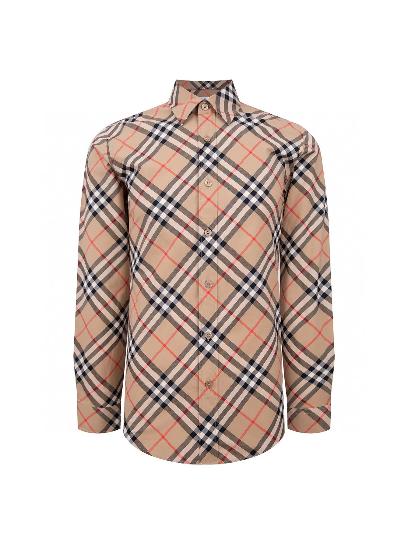 Check Cotton Twill Long-Sleeved Shirt D15515951