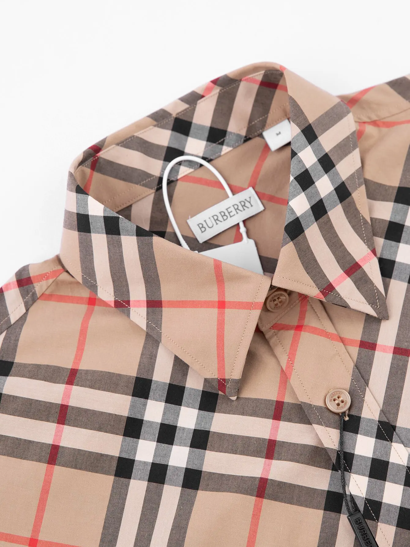 Check Cotton Twill Long-Sleeved Shirt D15515951 — view 3