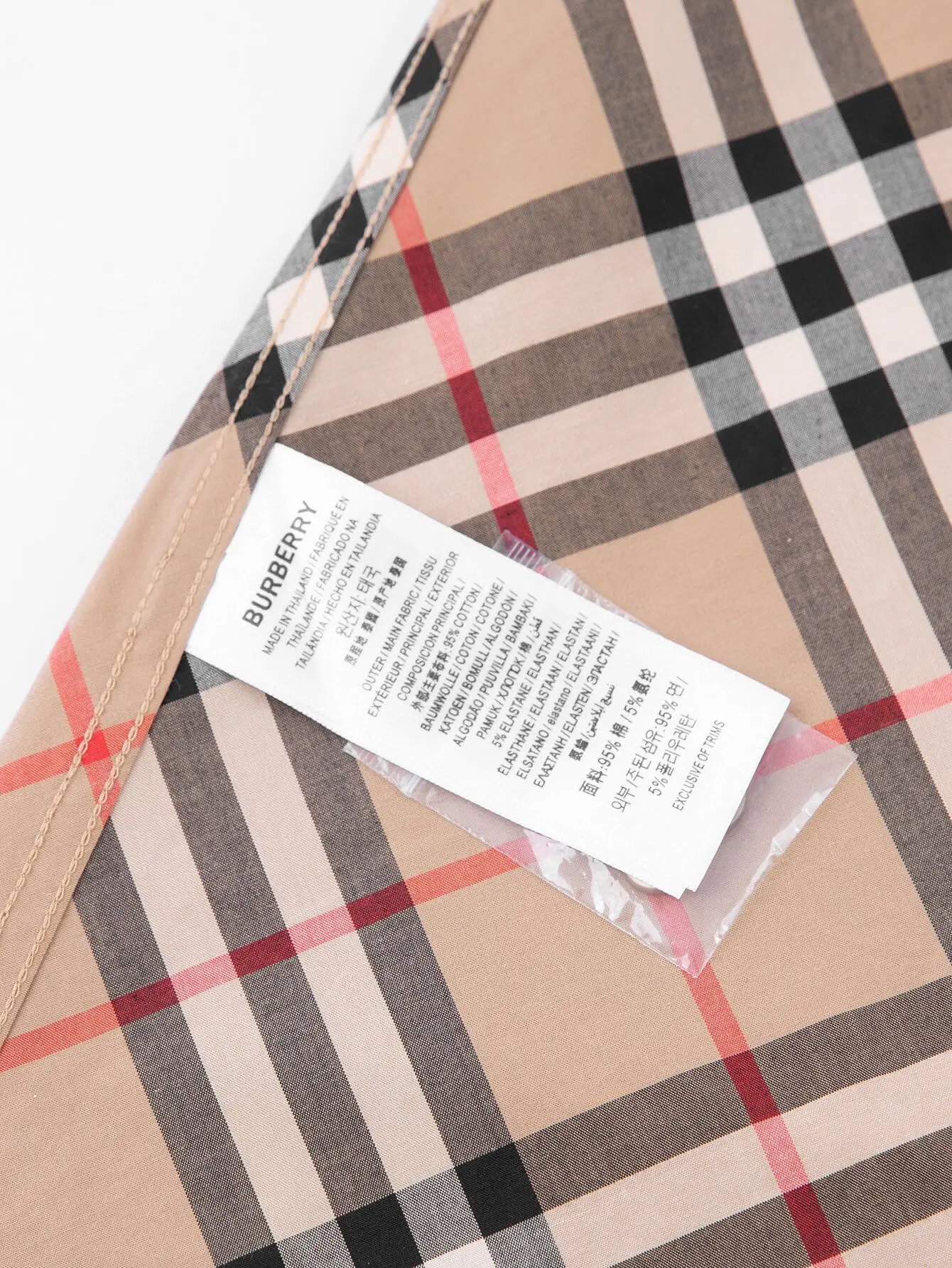 Check Cotton Twill Long-Sleeved Shirt D15515951 — view 9