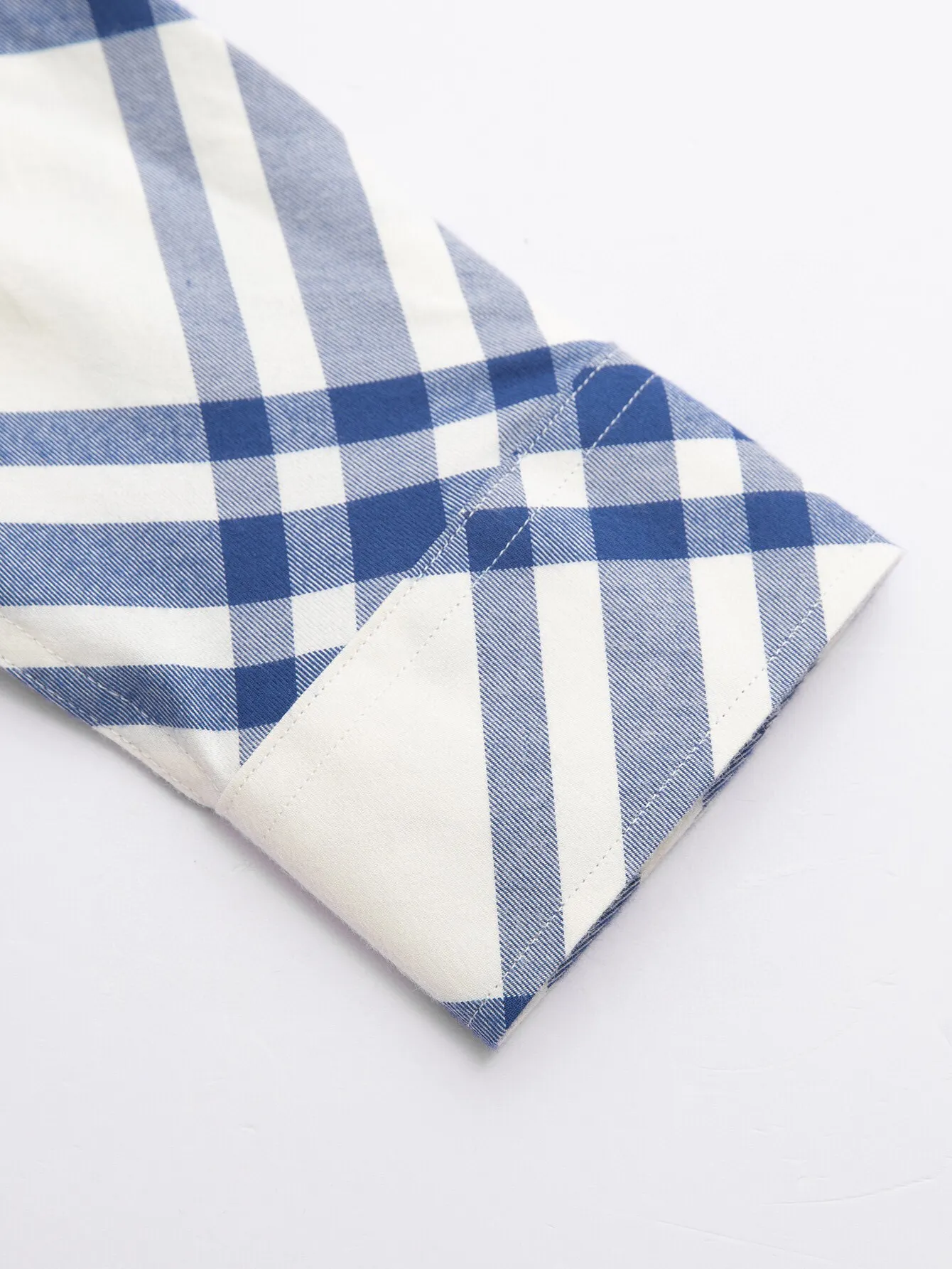 Check Brushed Cotton Long-Sleeve Shirt D15515952 — view 7