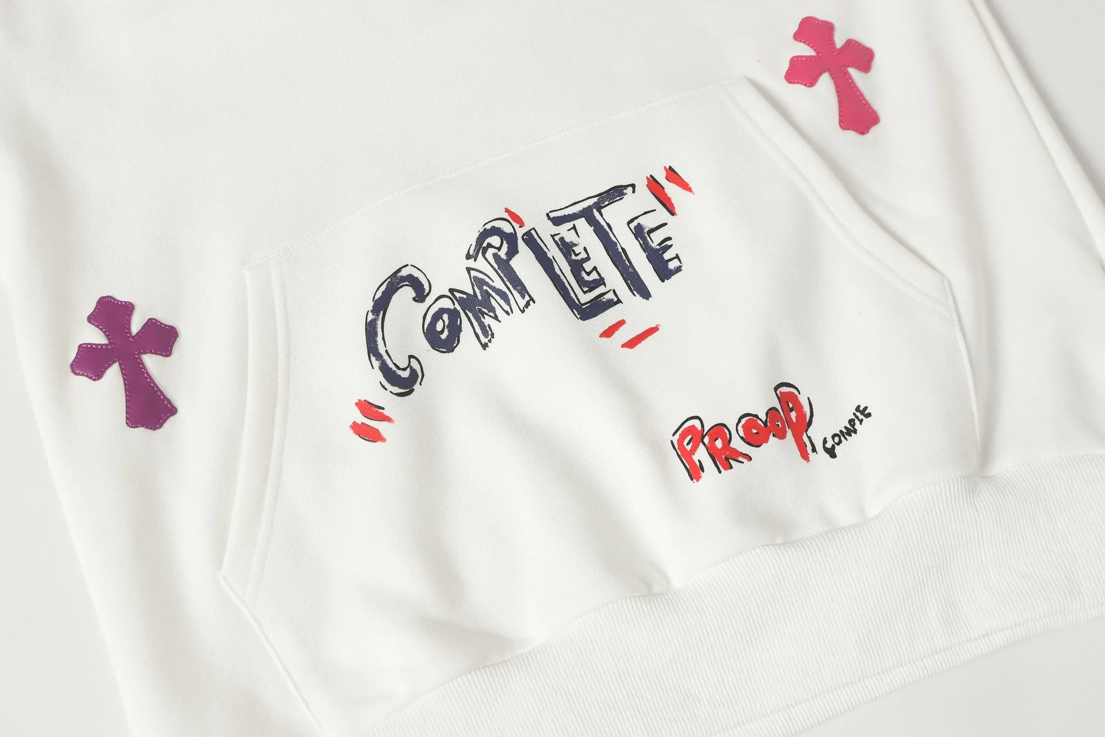 Graffiti Print Cross Patch Hoodie D16013462 — view 7