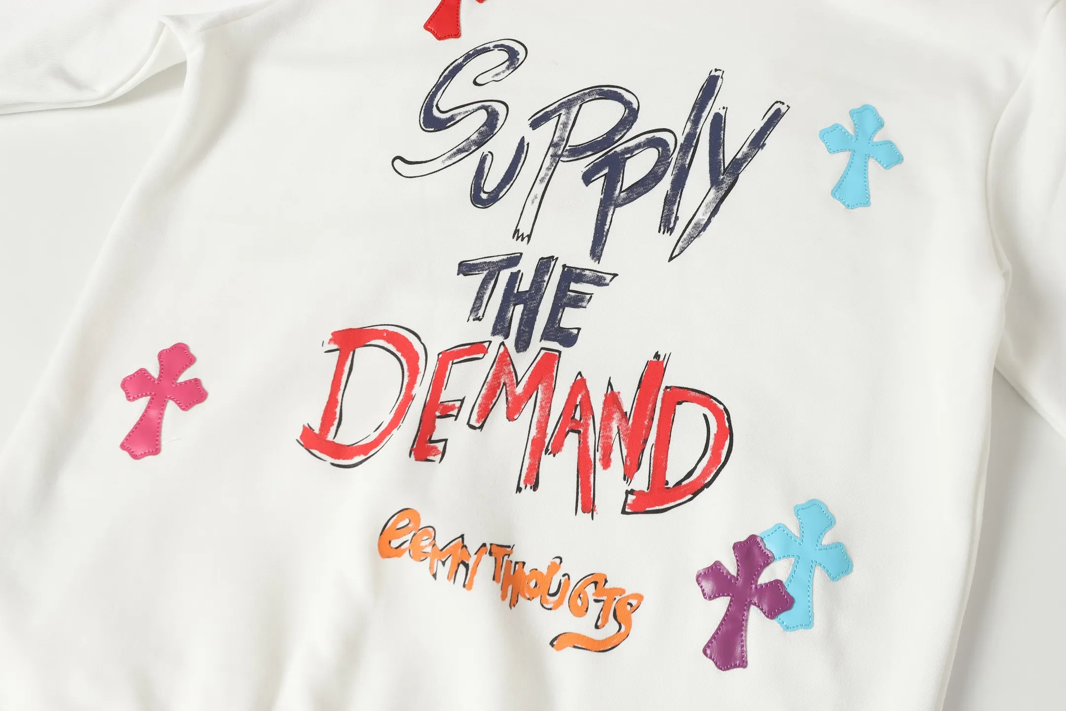 Graffiti Print Cross Patch Hoodie D16013462 — view 15