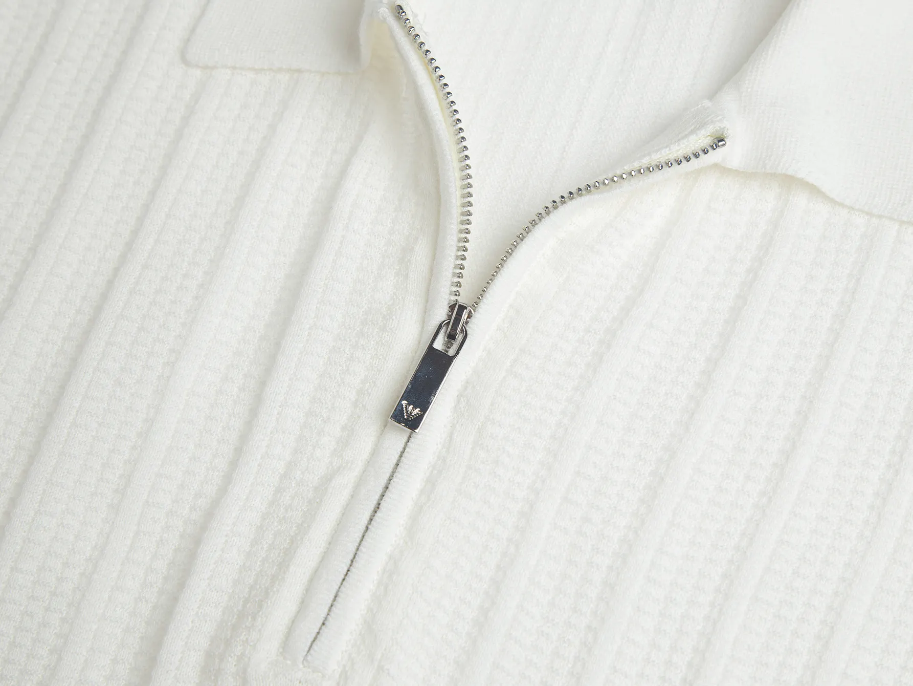 Half-Zip Ribbed Wool-Blend Polo Shirt D16015782 — view 6