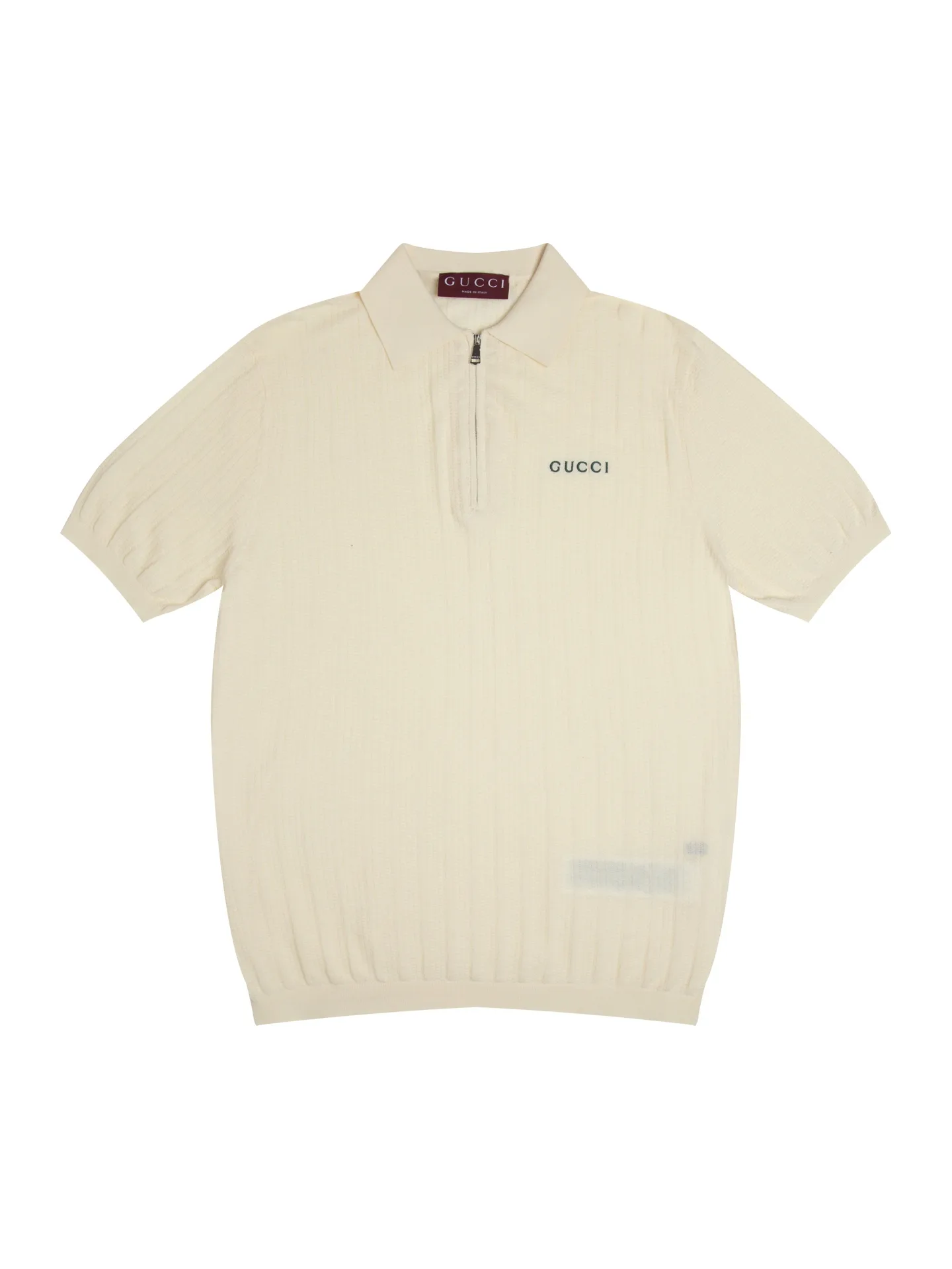 Logo-Embroidered Half-Zip Wool-Blend Polo Shirt D16015781