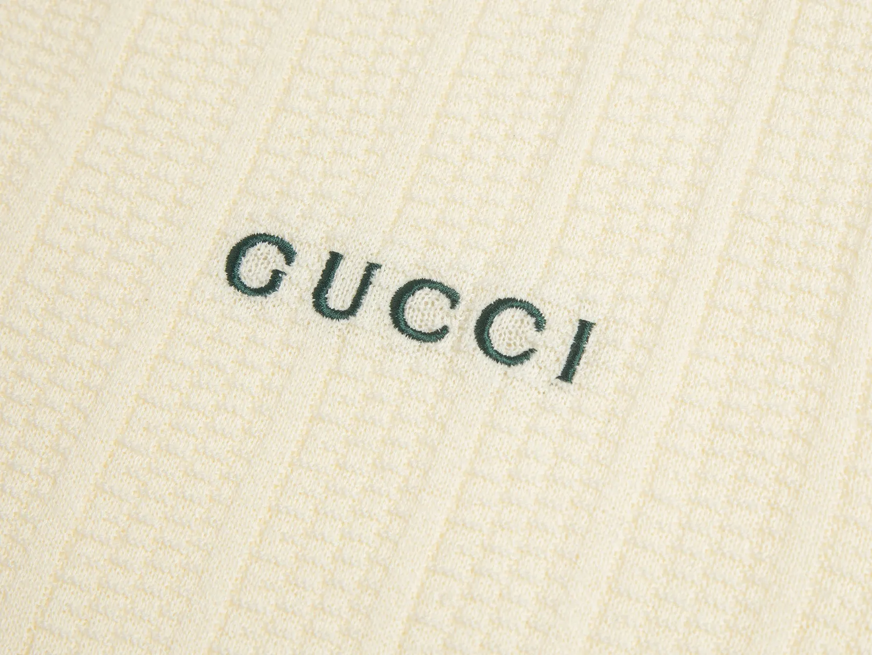 Logo-Embroidered Half-Zip Wool-Blend Polo Shirt D16015781 — view 3