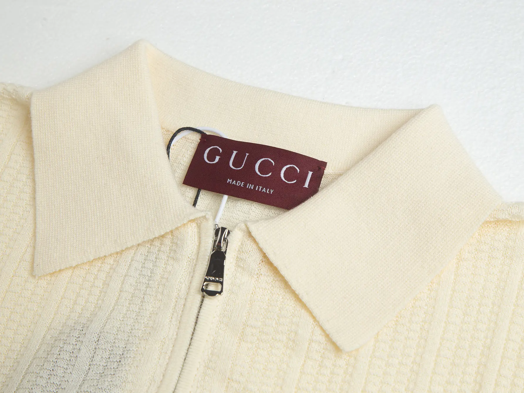 Logo-Embroidered Half-Zip Wool-Blend Polo Shirt D16015781 — view 4