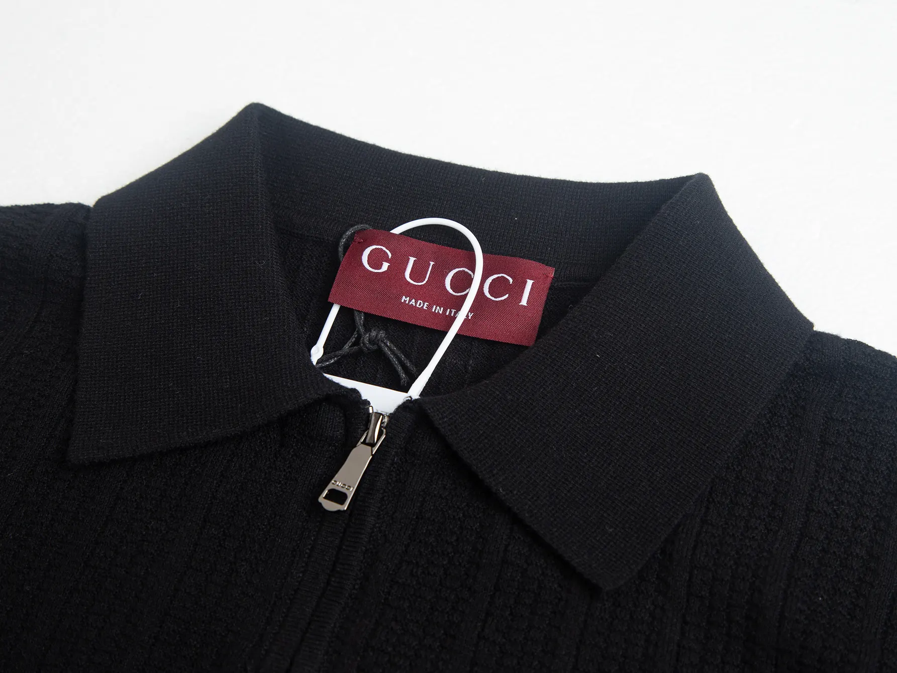 Logo-Embroidered Half-Zip Wool-Blend Polo Shirt D16015780 — view 4