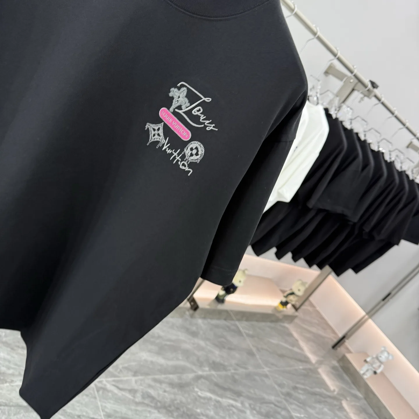 Embroidered Logo Cotton T-Shirt D16013855 — view 5