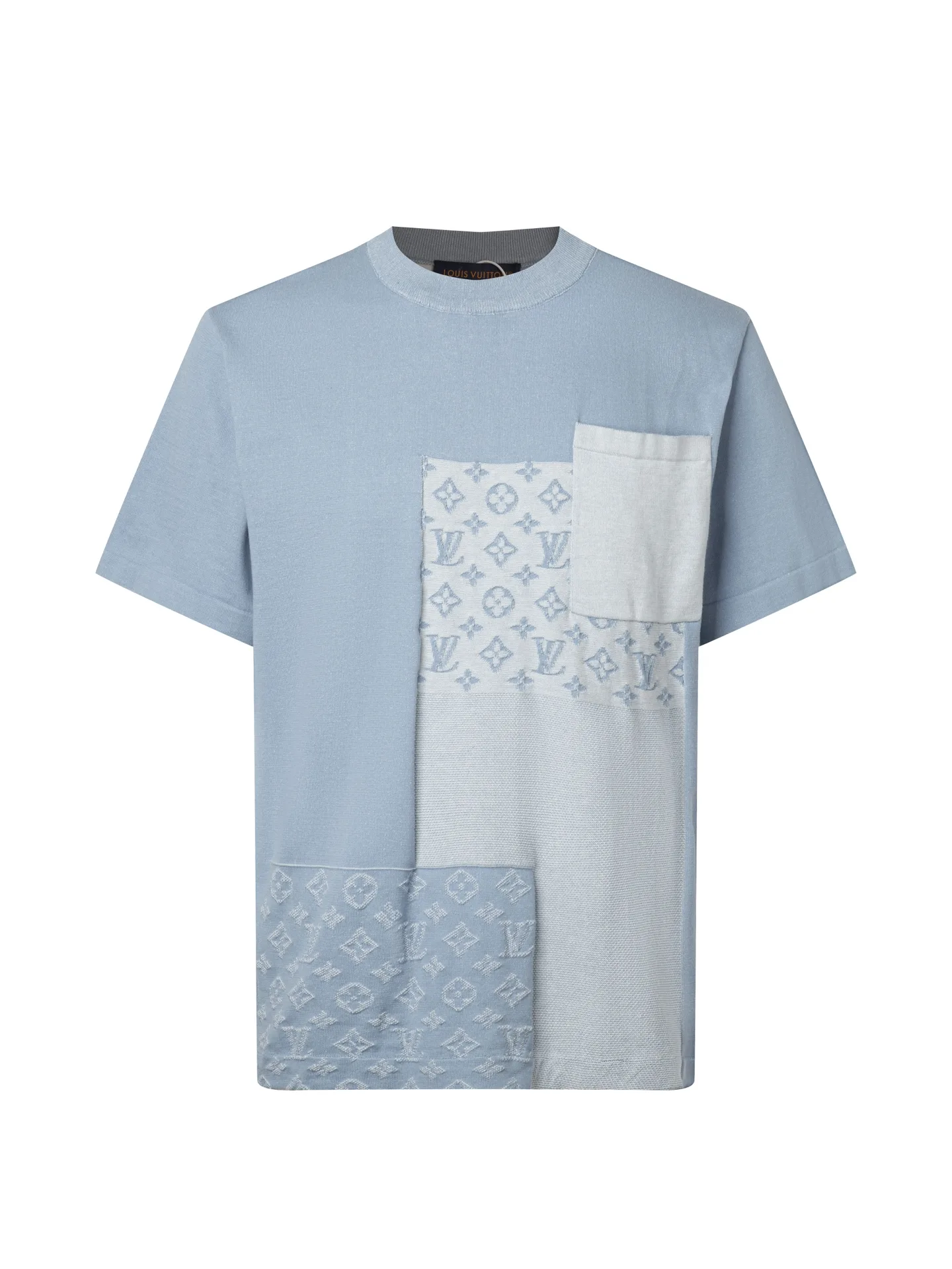 Monogram Patchwork Wool-Blend Knit T-Shirt D16015790