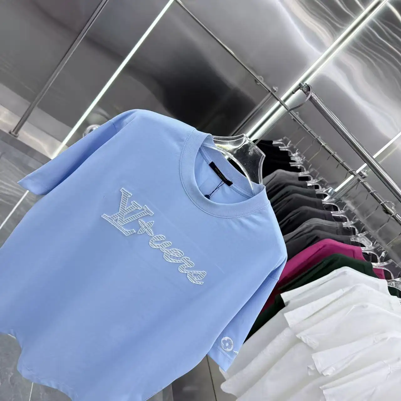 Embroidered Logo Cotton T-Shirt D16513909 — view 3