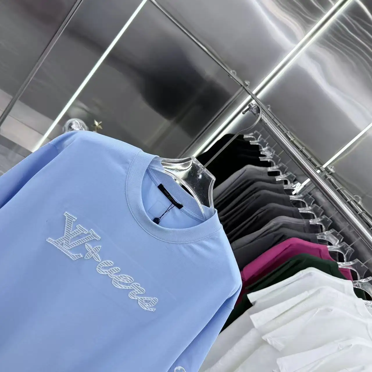 Embroidered Logo Cotton T-Shirt D16513909 — view 7