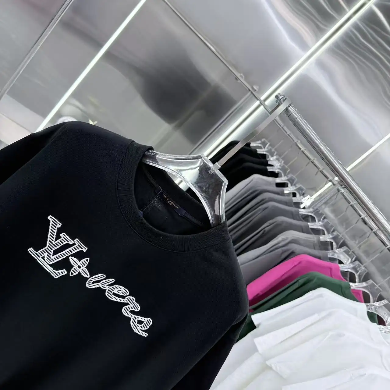 LVERS Embroidered Logo Cotton T-Shirt D16513908 — view 7