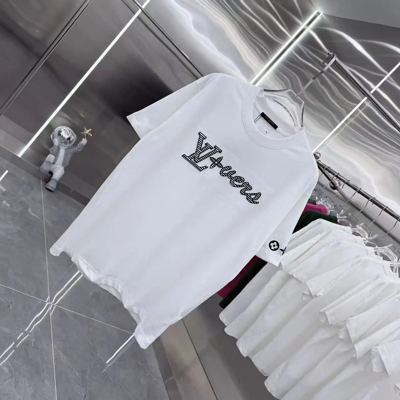 Embroidered Logo Cotton T-Shirt D16513910 — view 2