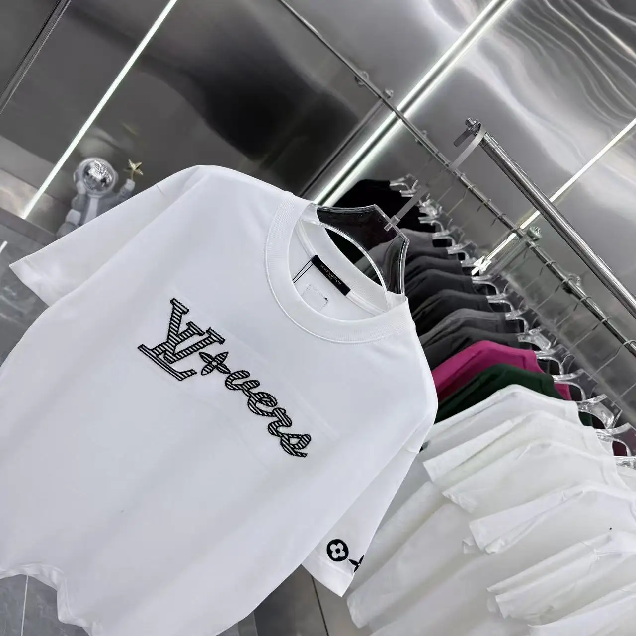 Embroidered Logo Cotton T-Shirt D16513910 — view 3
