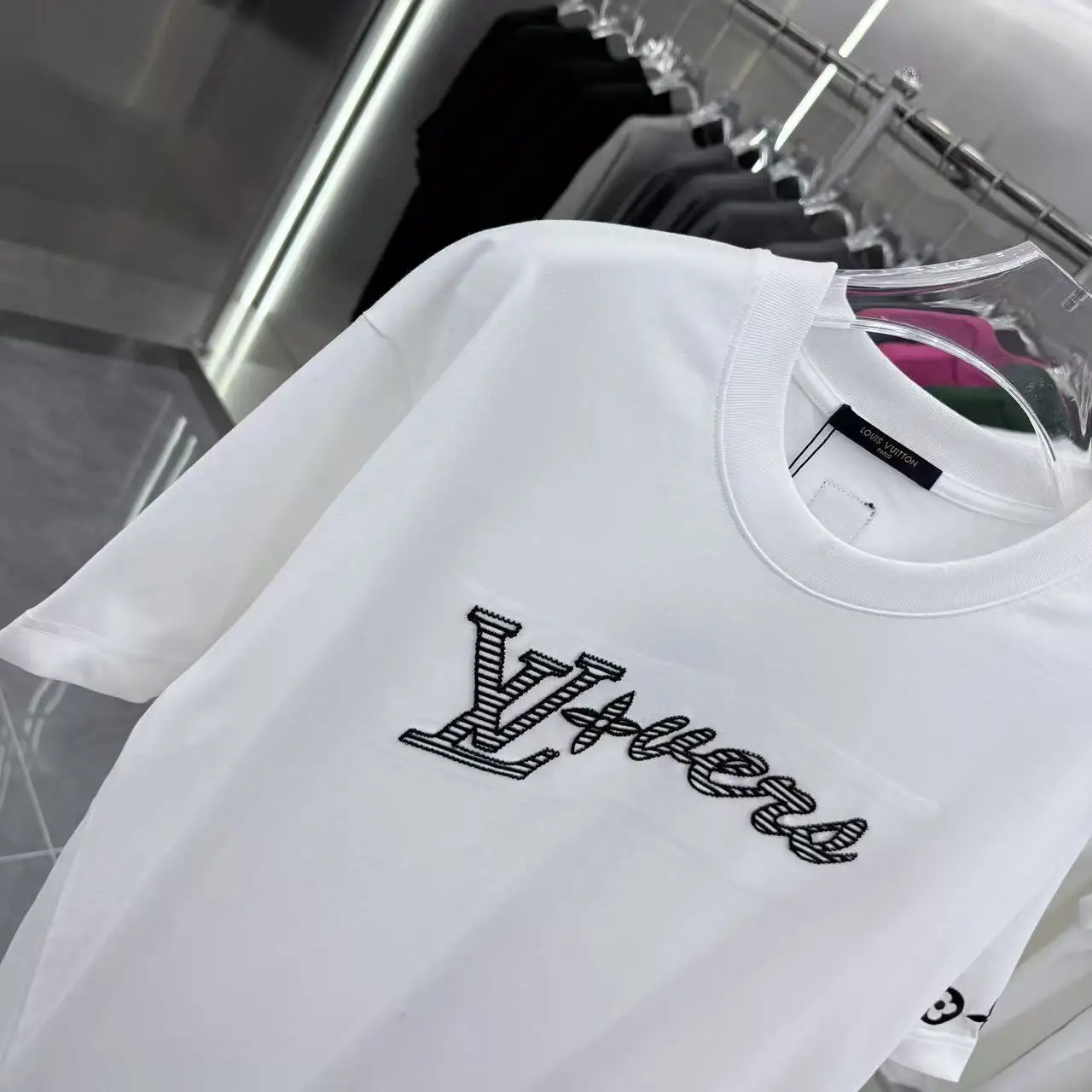 Embroidered Logo Cotton T-Shirt D16513910 — view 4