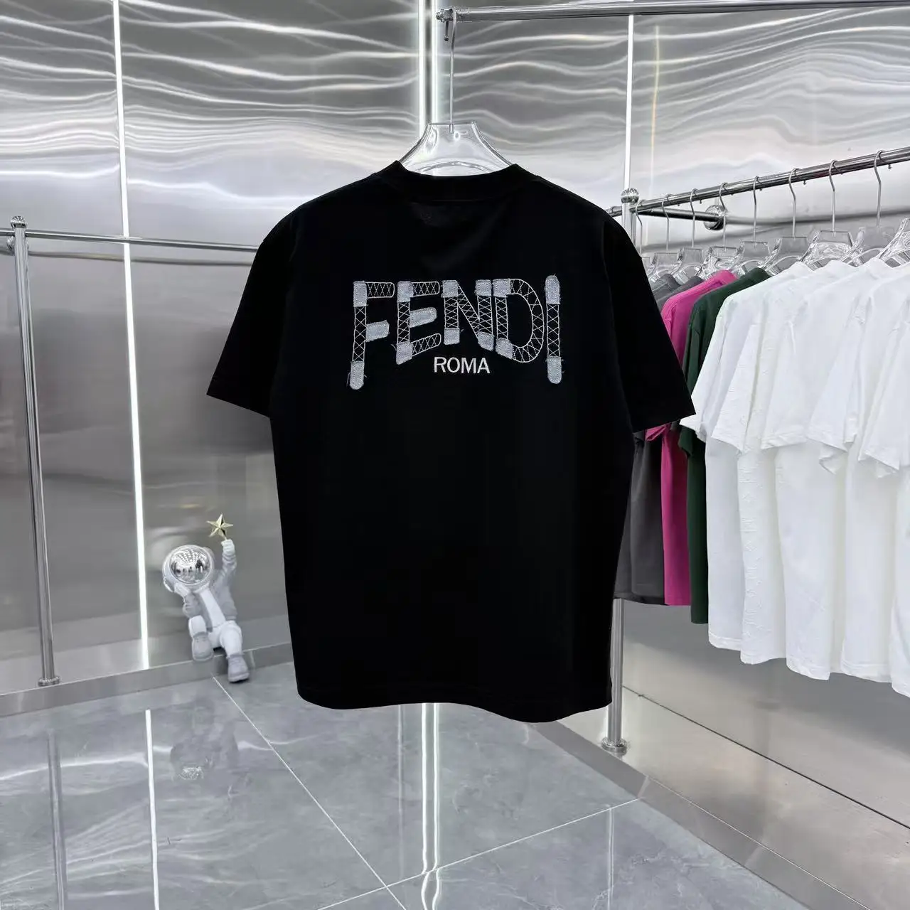 Logo Embroidered Denim Patch T-Shirt D16513903 — view 7