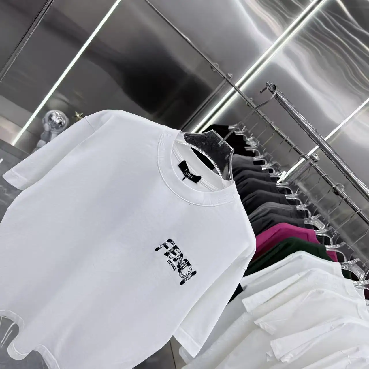 Logo Embroidered Cotton-Jersey T-Shirt D16513904 — view 3