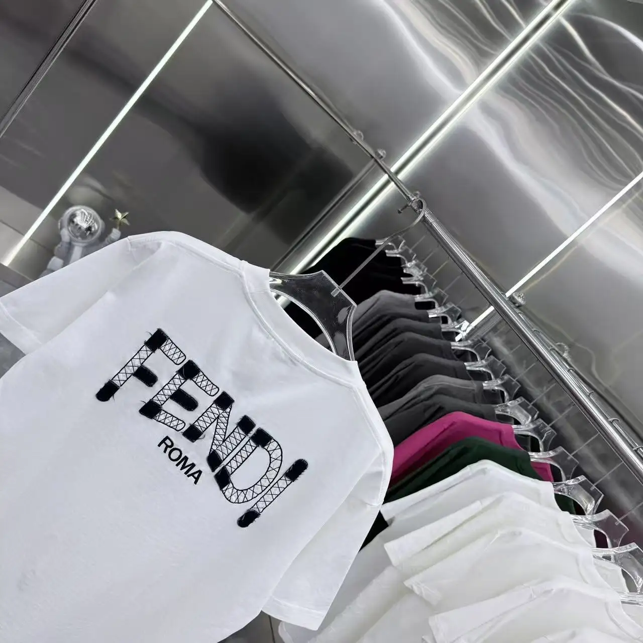 Logo Embroidered Cotton-Jersey T-Shirt D16513904 — view 8
