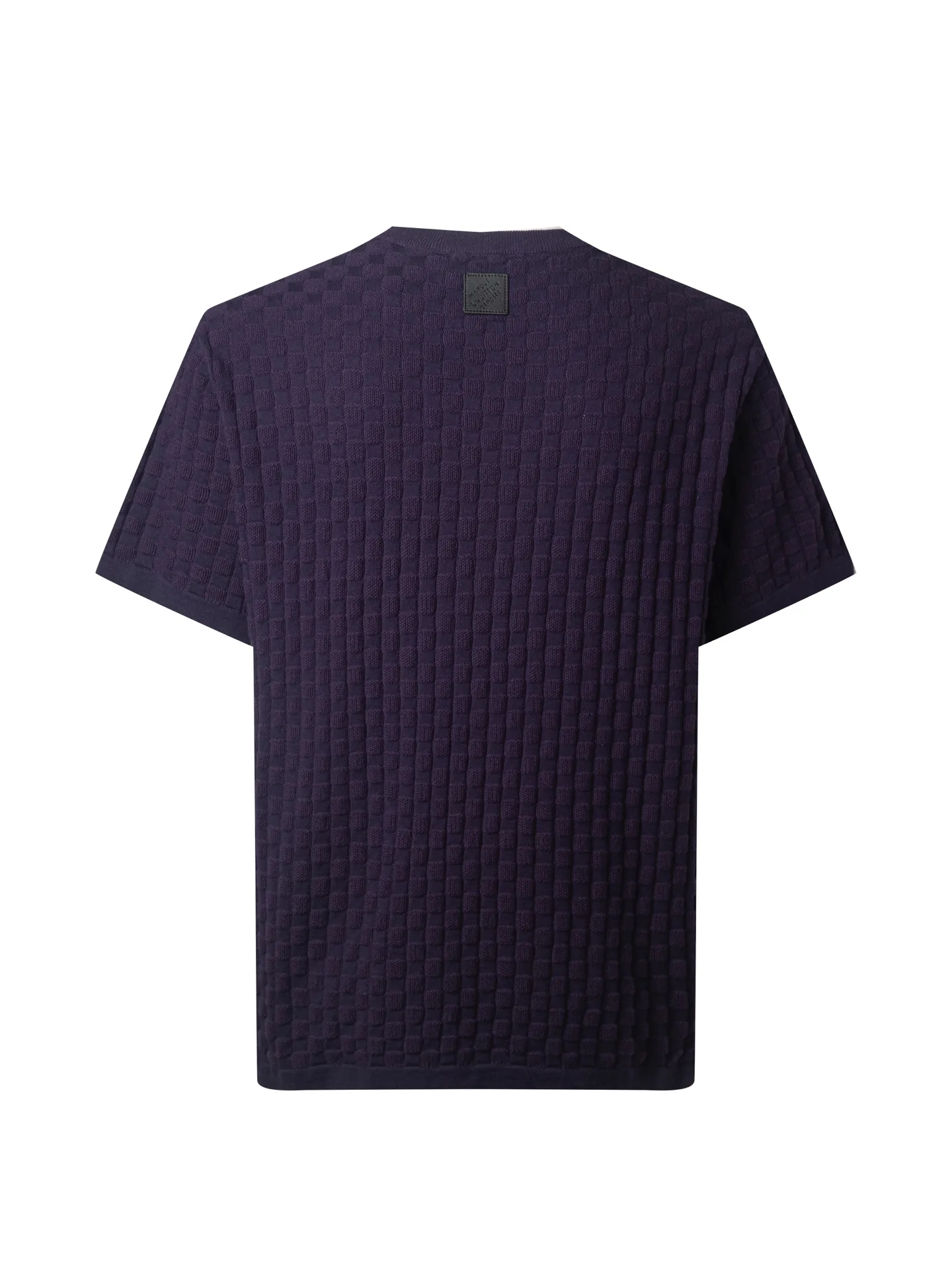 Damier Embroidered Wool-Blend Knit T-Shirt D16515787 — view 2