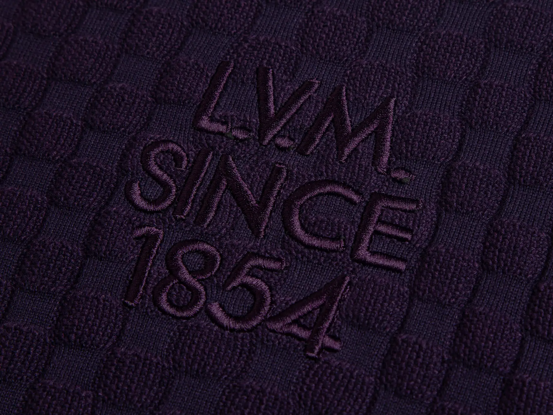Damier Embroidered Wool-Blend Knit T-Shirt D16515787 — view 3