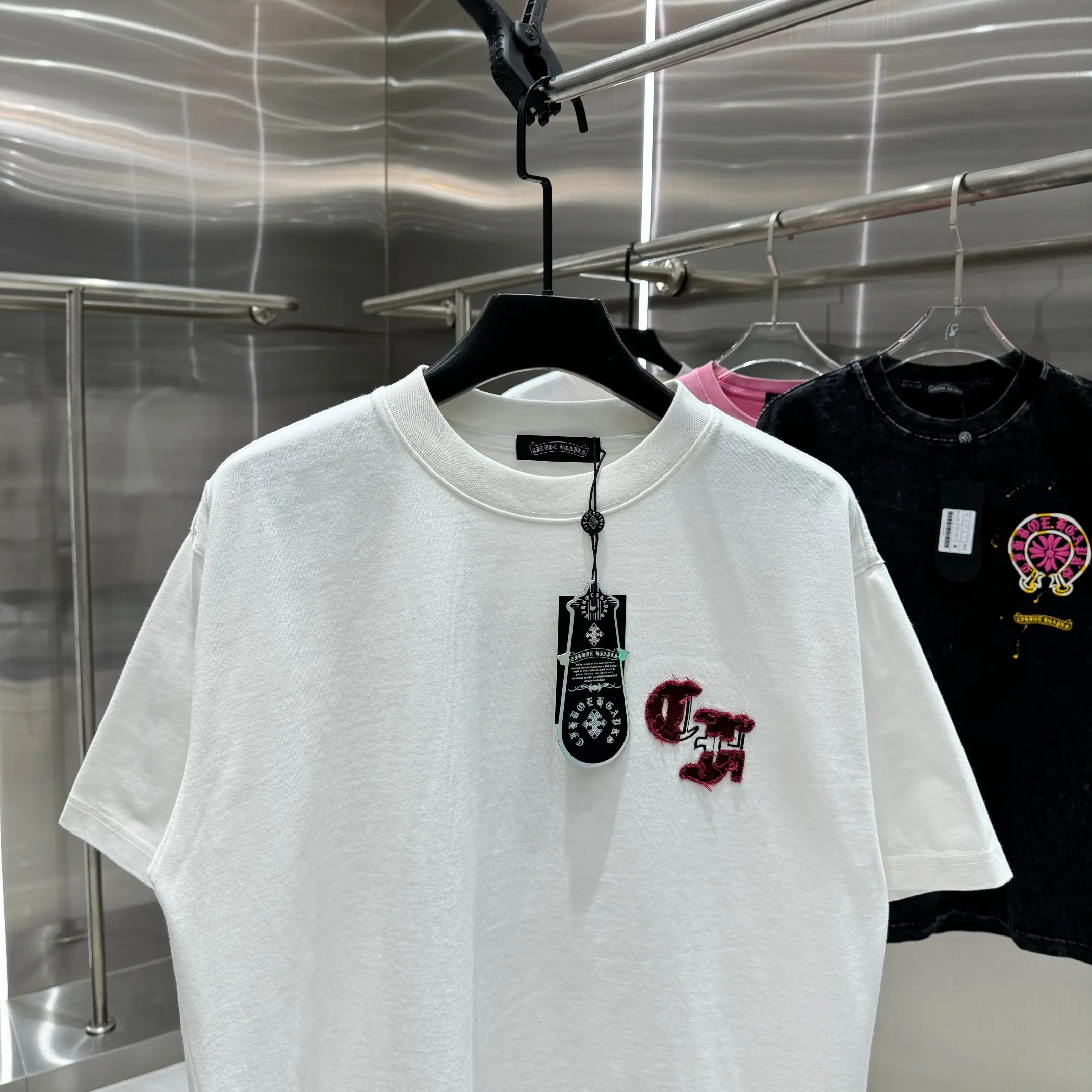 Embroidered Patchwork Cotton T-Shirt D17013824 — view 6