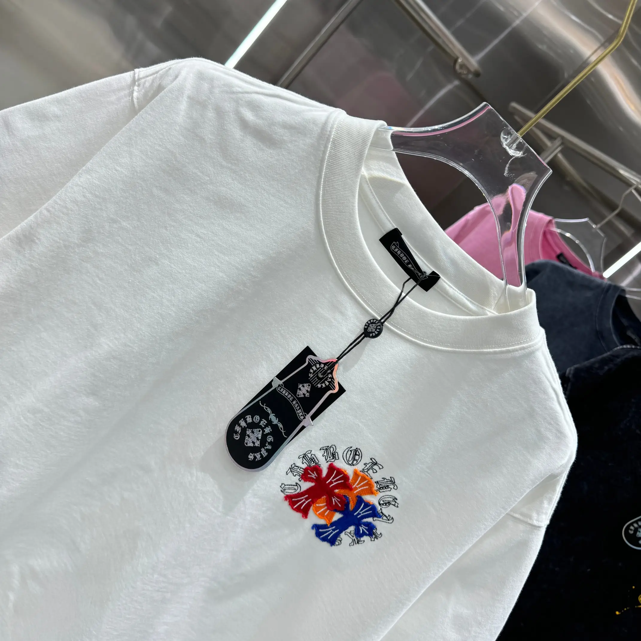 Embroidered Acid-Wash Cotton T-Shirt D17013816 — view 4