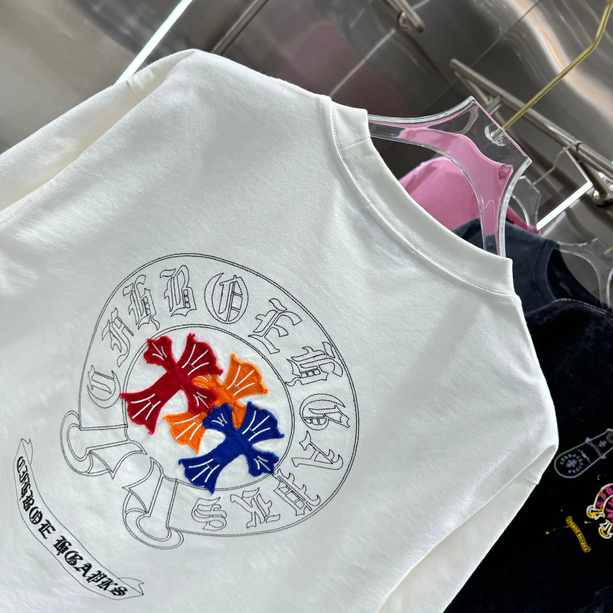 Embroidered Acid-Wash Cotton T-Shirt D17013816 — view 5