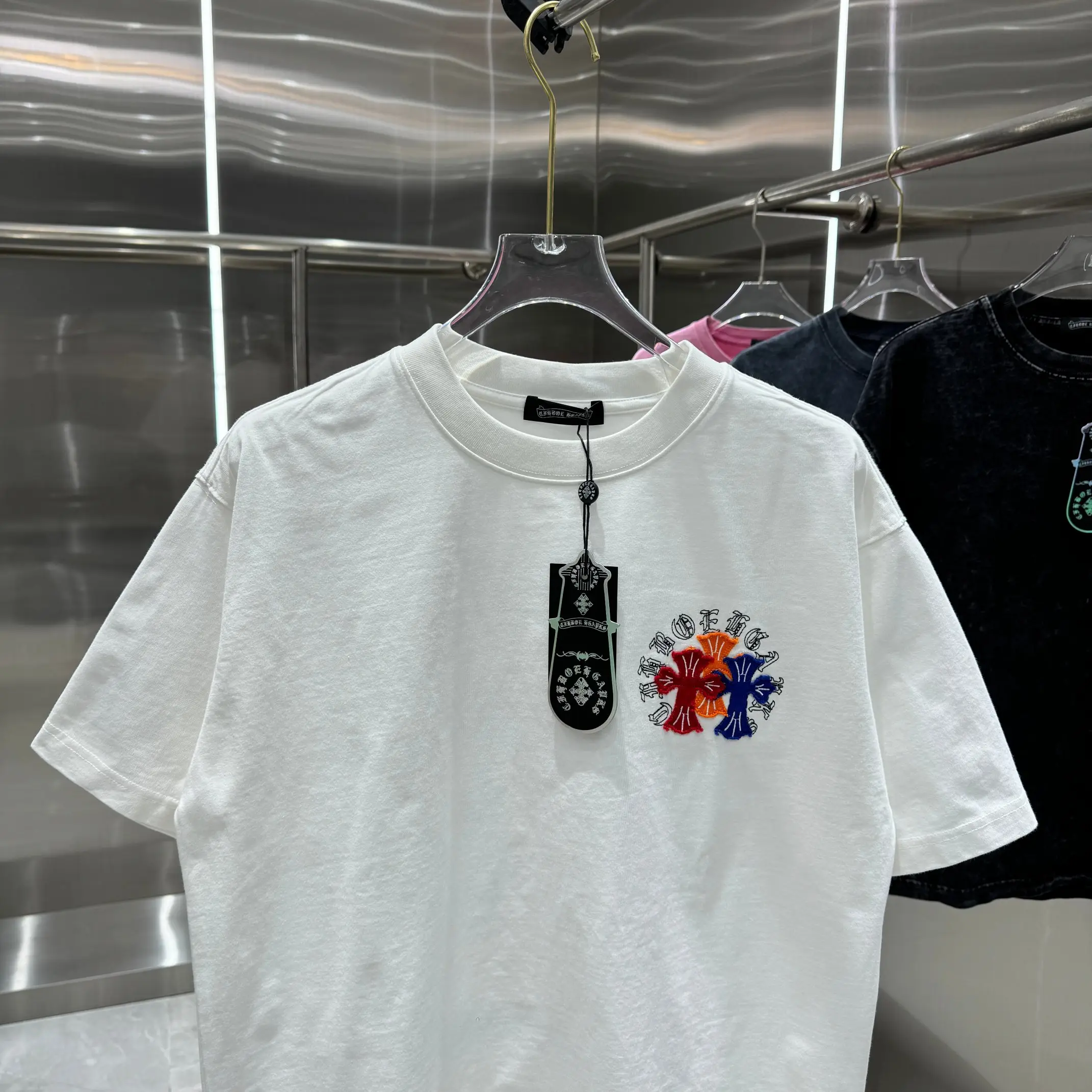 Embroidered Acid-Wash Cotton T-Shirt D17013816 — view 6