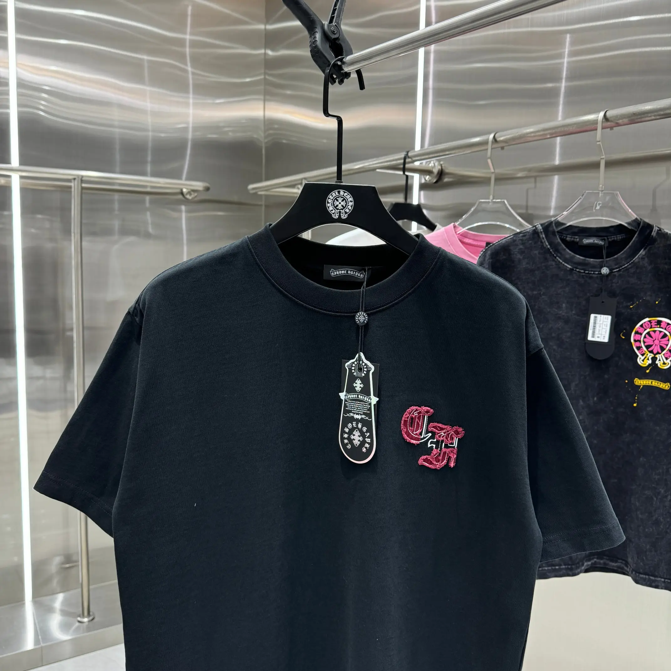 Embroidered Patchwork Cotton T-Shirt D17013825 — view 6