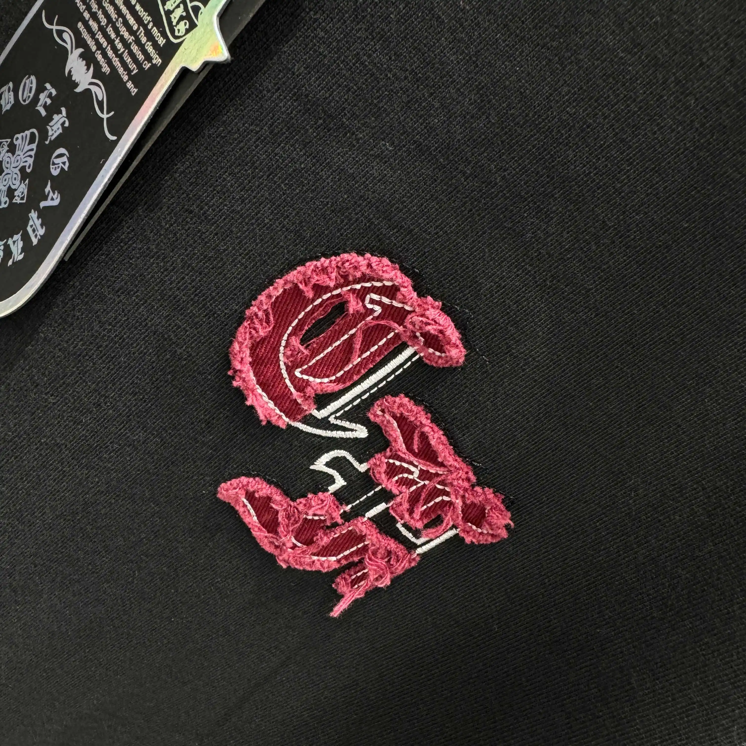 Embroidered Patchwork Cotton T-Shirt D17013825 — view 8