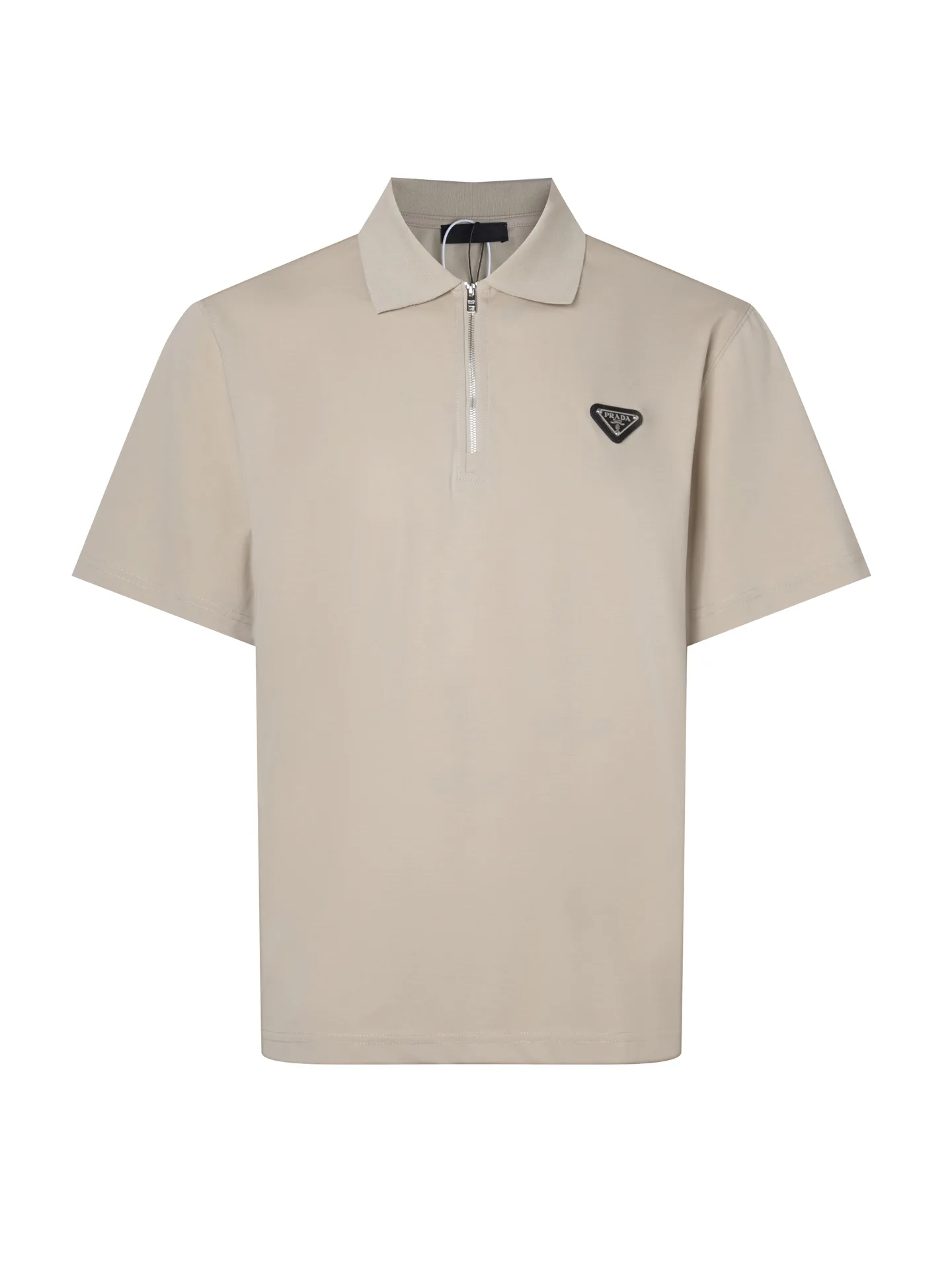 Logo-Plaque Zip-Up Polo Shirt D17012712