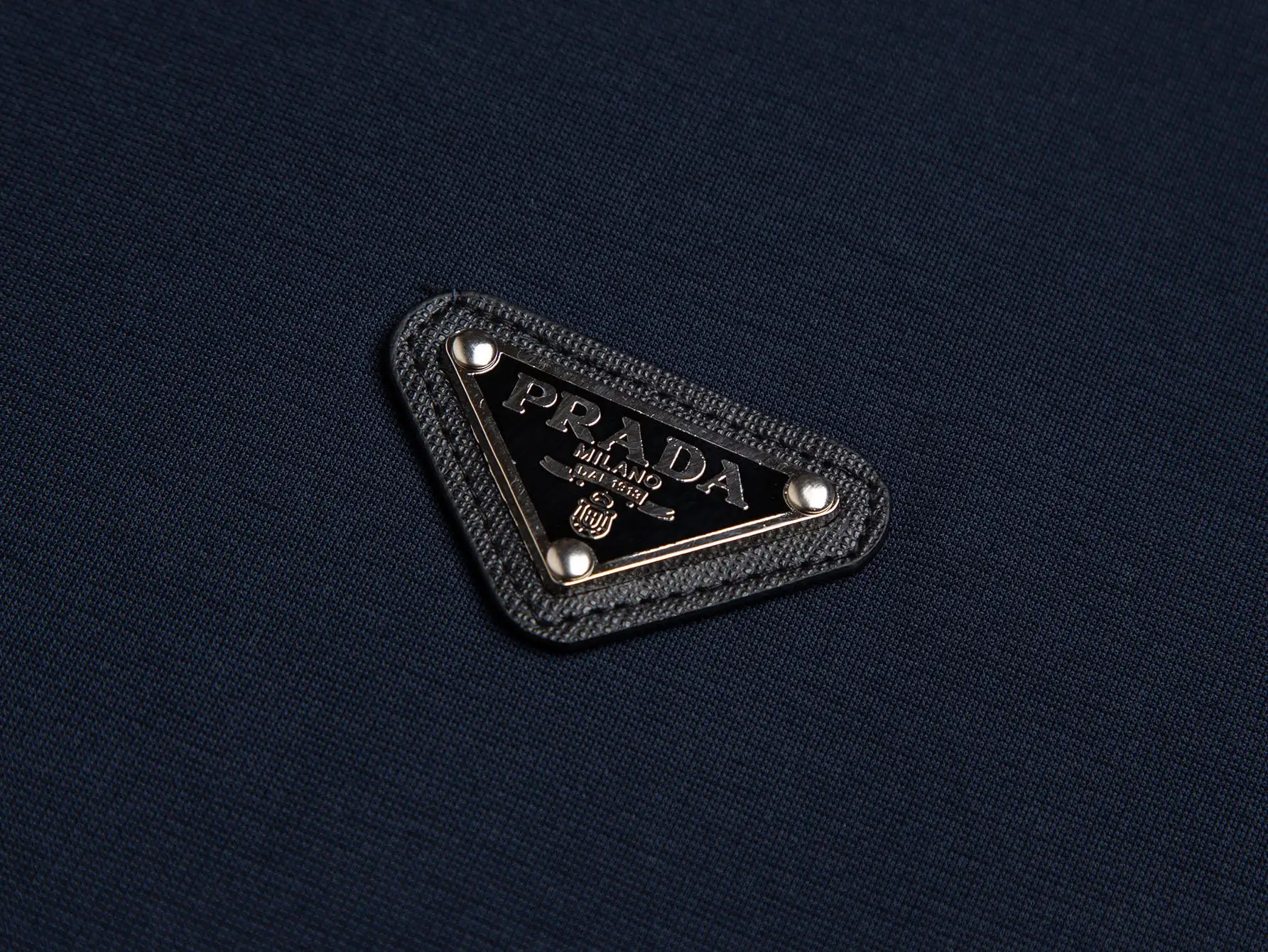 Logo-Plaque Zip-Up Cotton Polo Shirt D17012713 — view 3