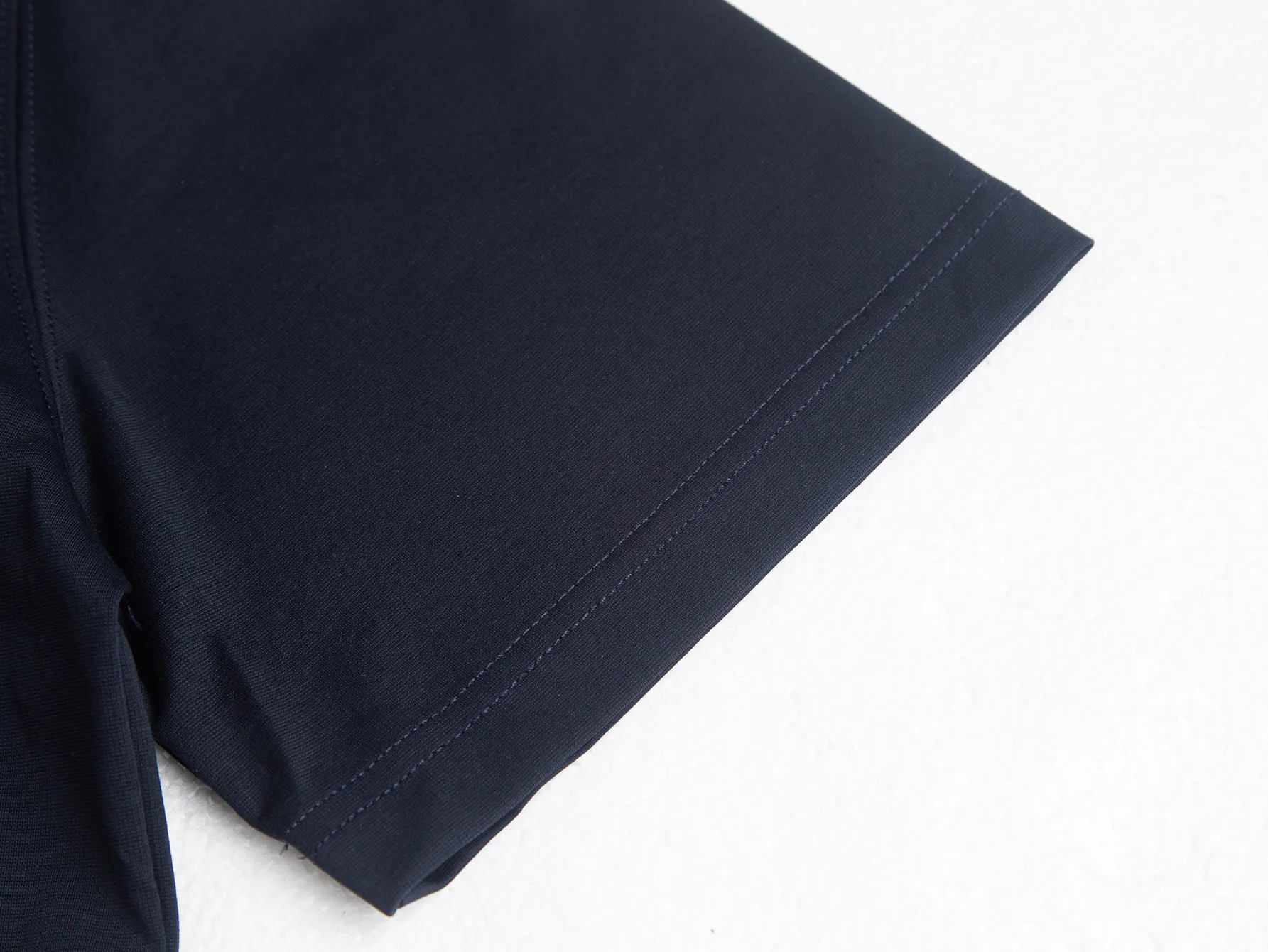 Logo-Plaque Zip-Up Cotton Polo Shirt D17012713 — view 9