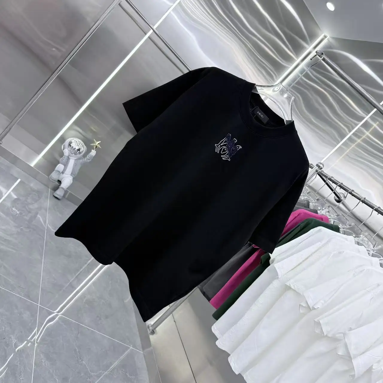 Logo Embroidered Cotton T-Shirt D17013905 — view 2