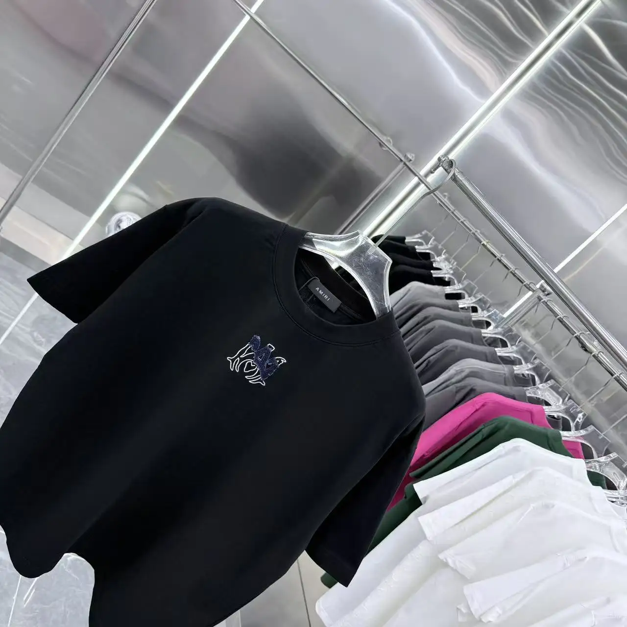 Logo Embroidered Cotton T-Shirt D17013905 — view 3