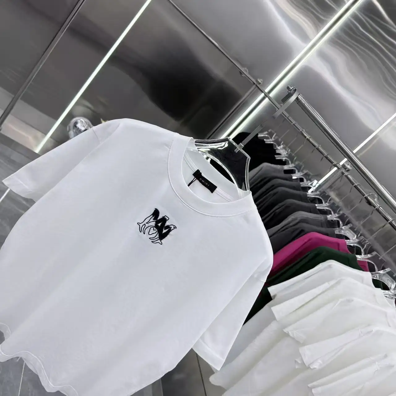 Embroidered Logo Cotton T-Shirt D17013907 — view 3