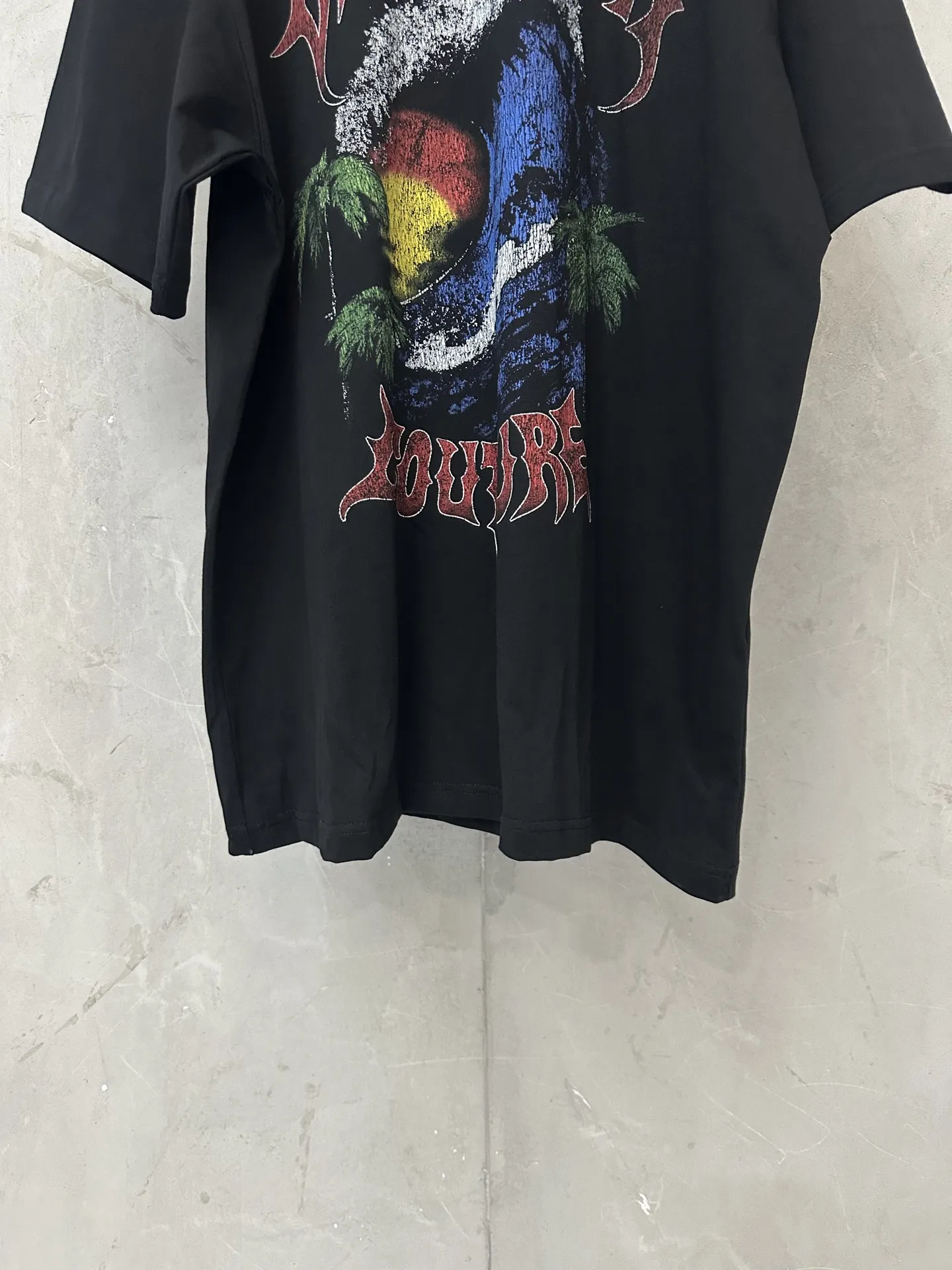 Palm Wave Graphic Oversized T-Shirt D17011556 — view 4