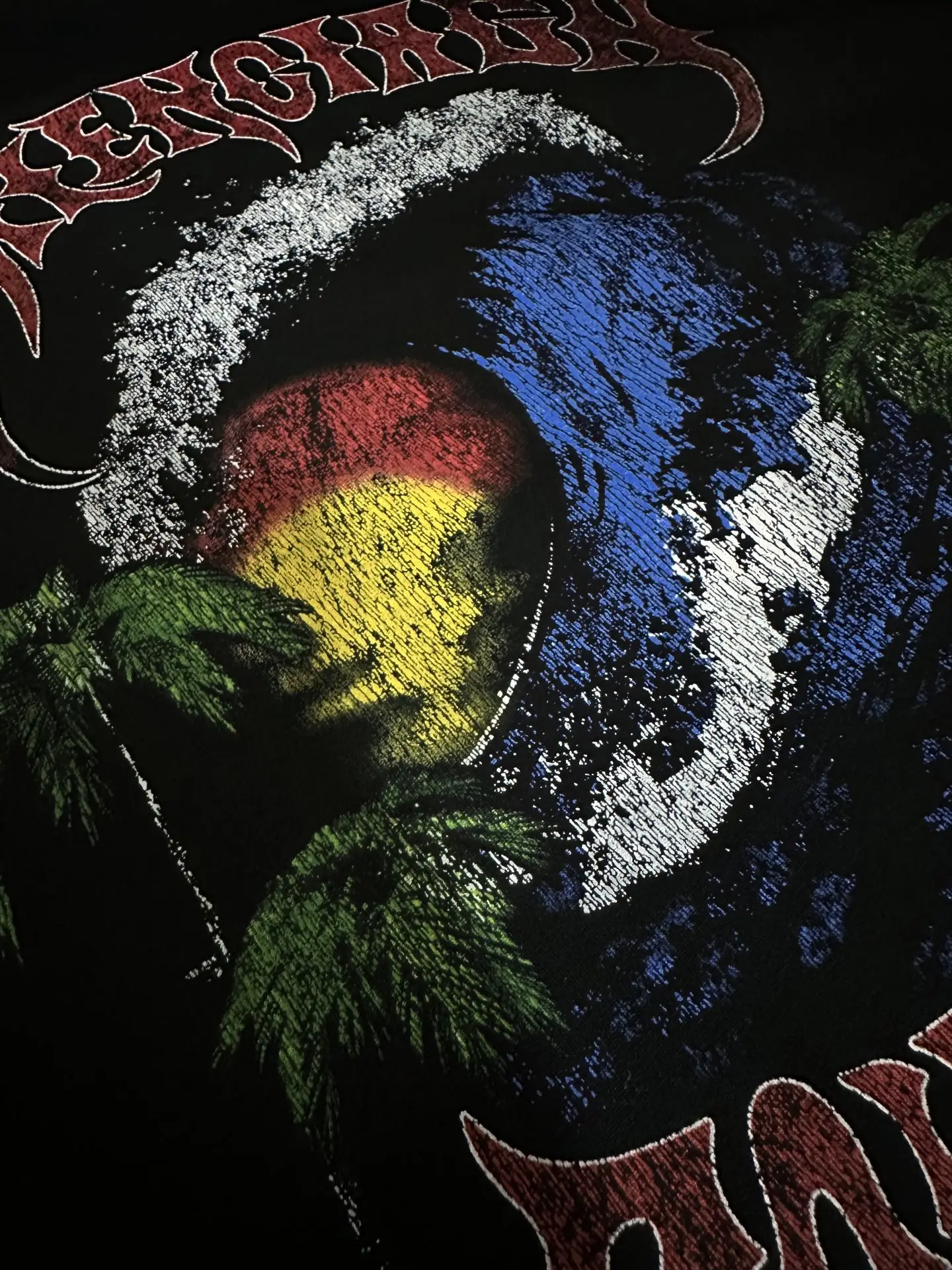 Palm Wave Graphic Oversized T-Shirt D17011556 — view 6