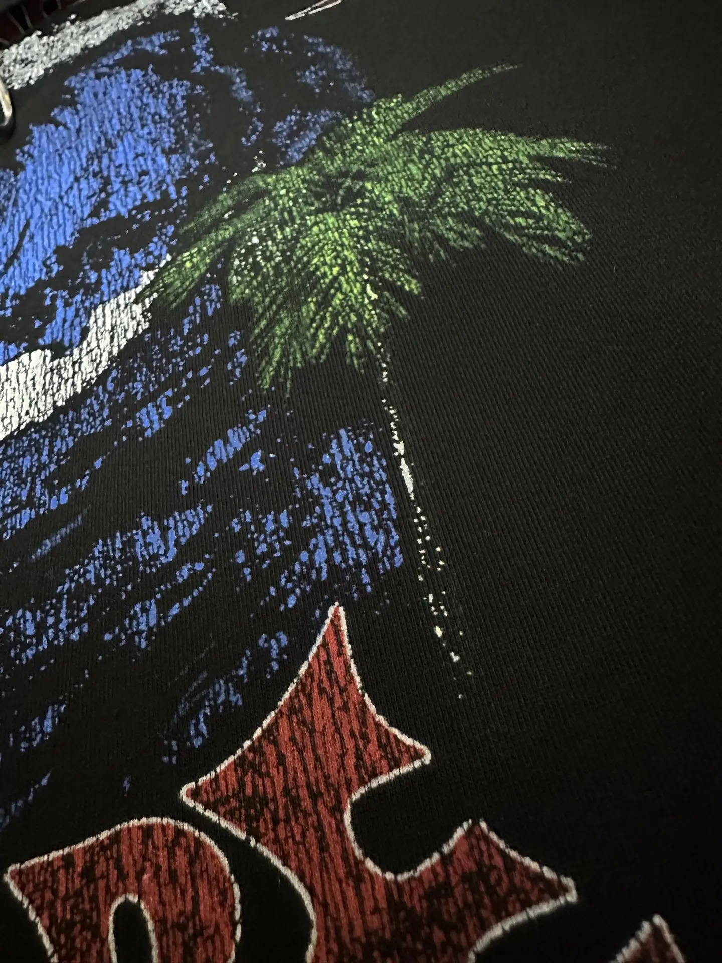 Palm Wave Graphic Oversized T-Shirt D17011556 — view 7