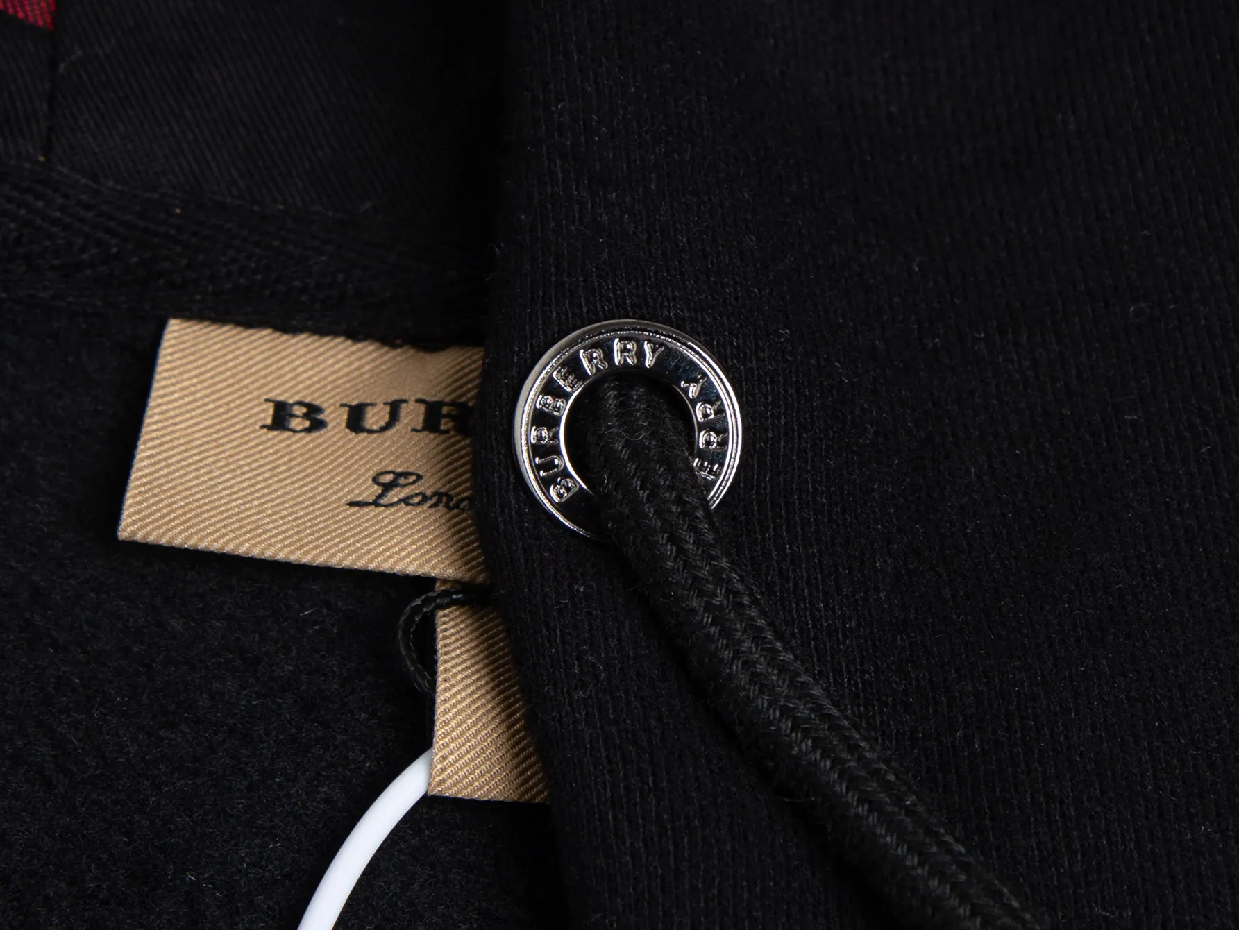Check-Lined Embroidered Zip-Up Hoodie D17016039 — view 5