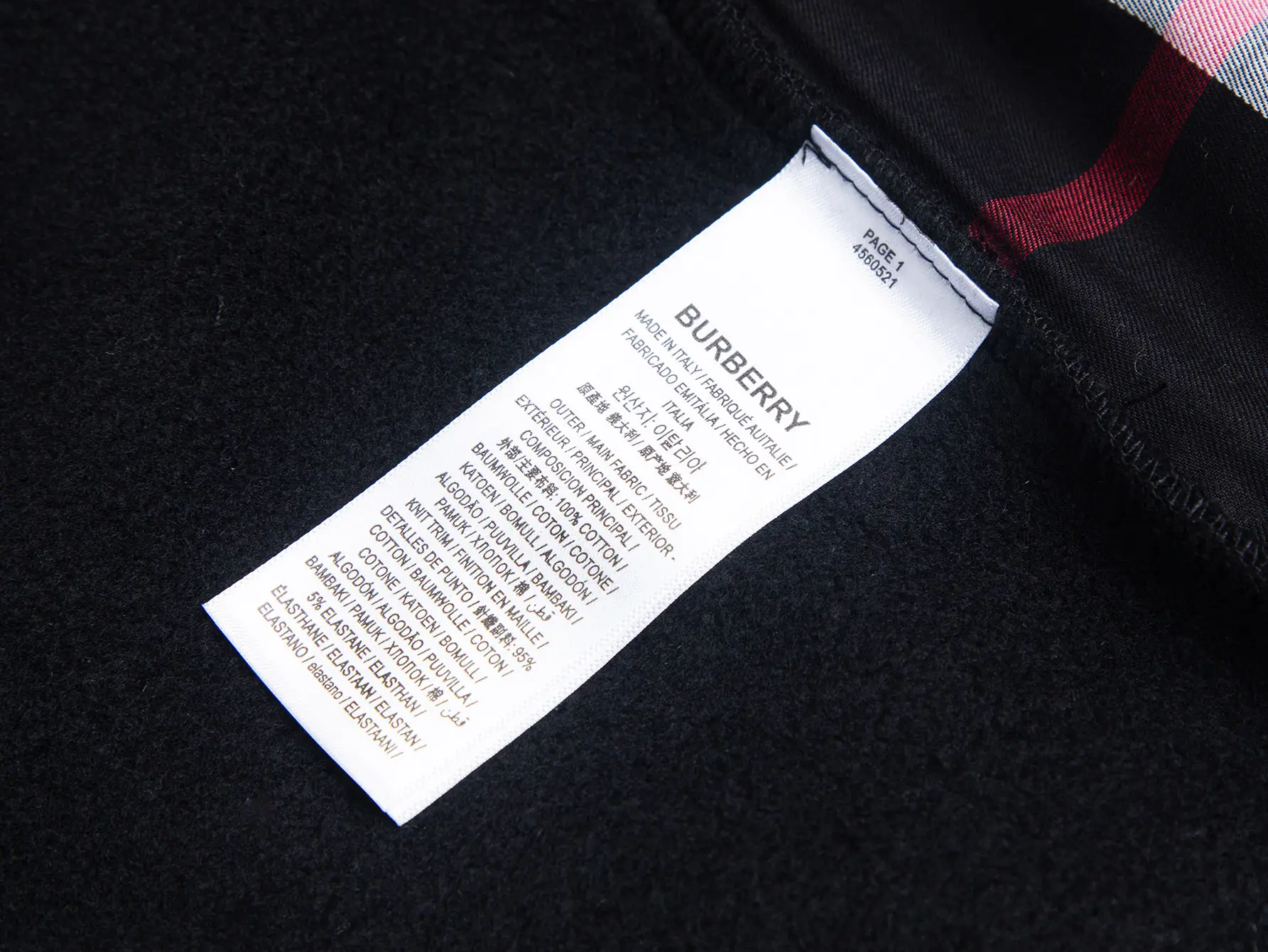 Check-Lined Embroidered Zip-Up Hoodie D17016039 — view 8