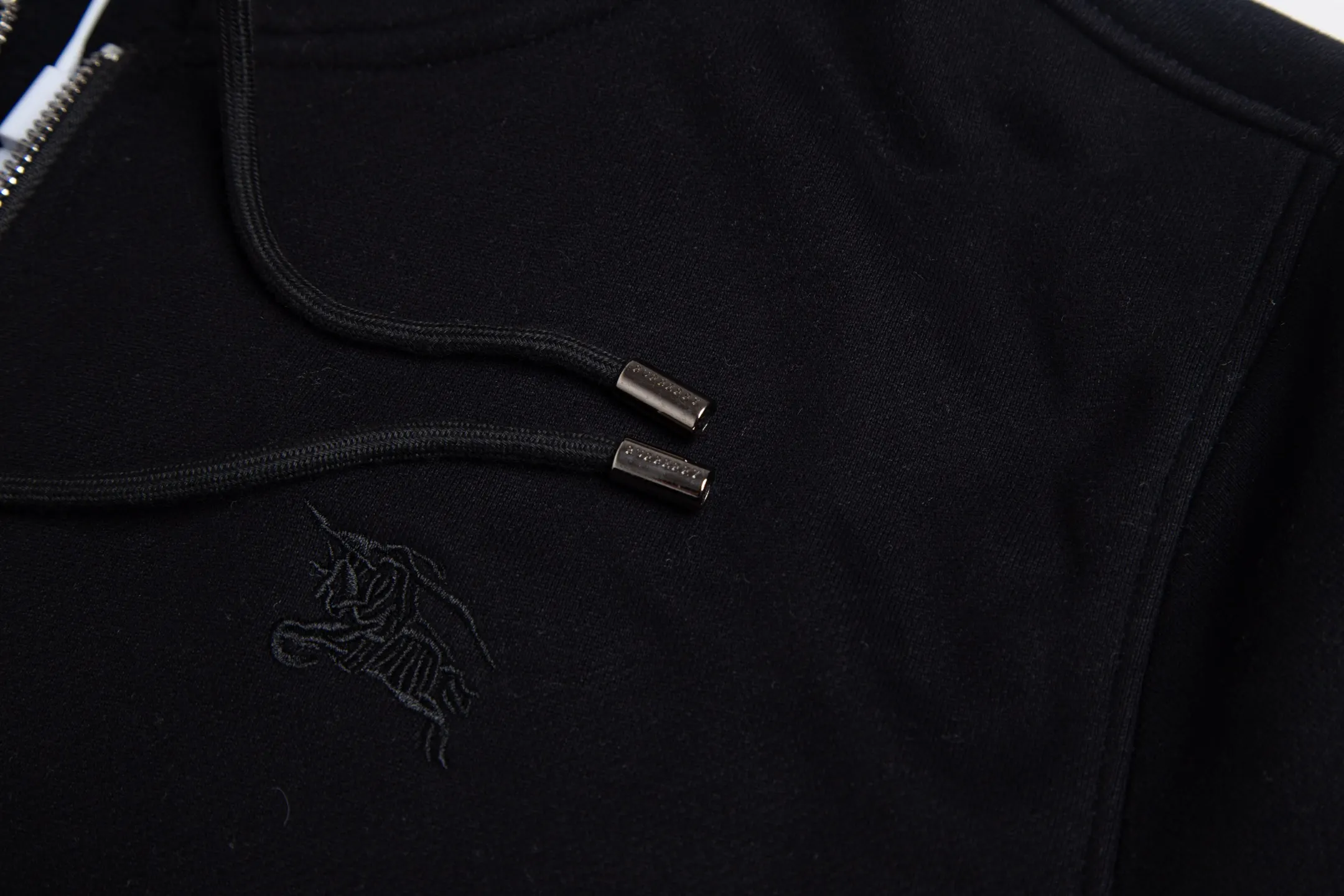 Check-Lined Embroidered Zip-Up Hoodie D17016039 — view 12