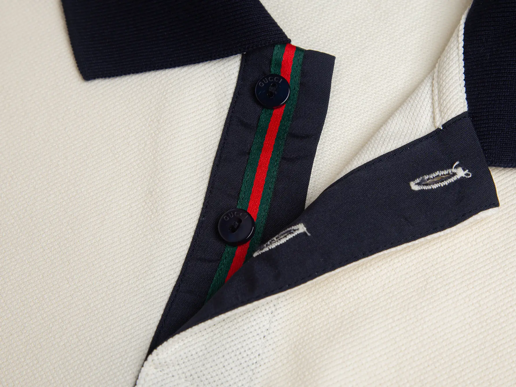 Contrast-Collar Cotton-Blend Polo Shirt D17012700 — view 3