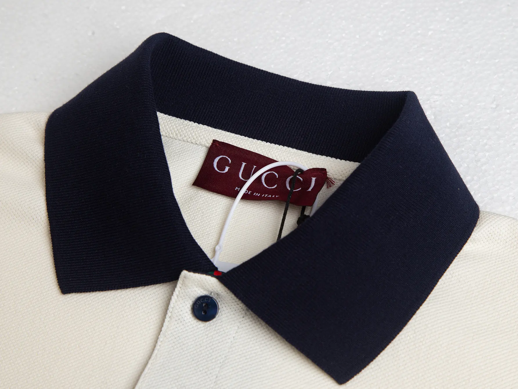 Contrast-Collar Cotton-Blend Polo Shirt D17012700 — view 4